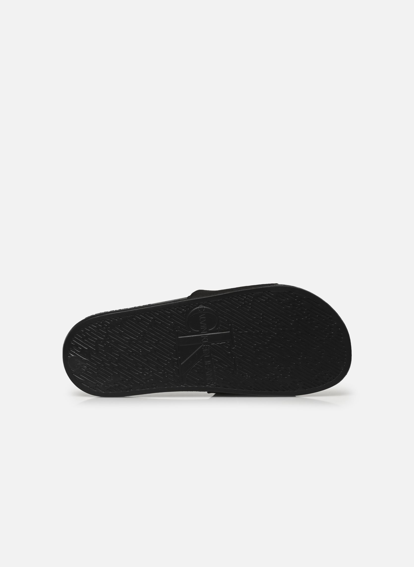Flache Sandalen SLIDE MONOGRAM HARDW damen schwarz Calvin Klein Flache Sandalen SLIDE MONOGRAM HARDW damen schwarz TRIPLE BLACK