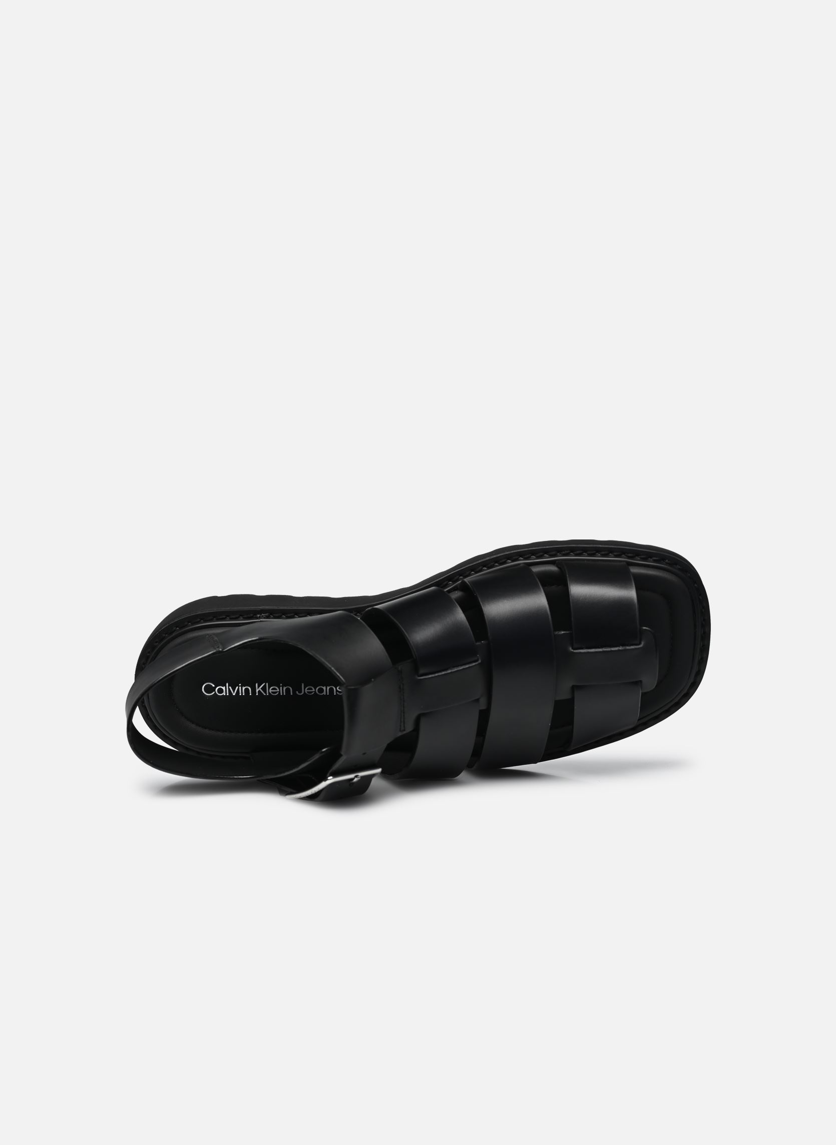 Platte sandalen SQ MOLDED SDL FISHER dames zwart Calvin Klein Platte sandalen SQ MOLDED SDL FISHER dames zwart TRIPLE BLACK
