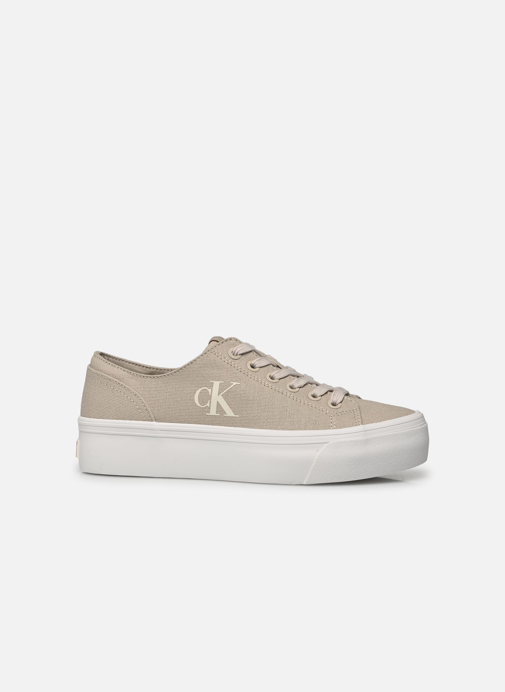 Baskets VULC FLATFORM LOW CV femme beige Calvin Klein Baskets VULC FLATFORM LOW CV femme beige EGGSHELL/CREAMY WHITE