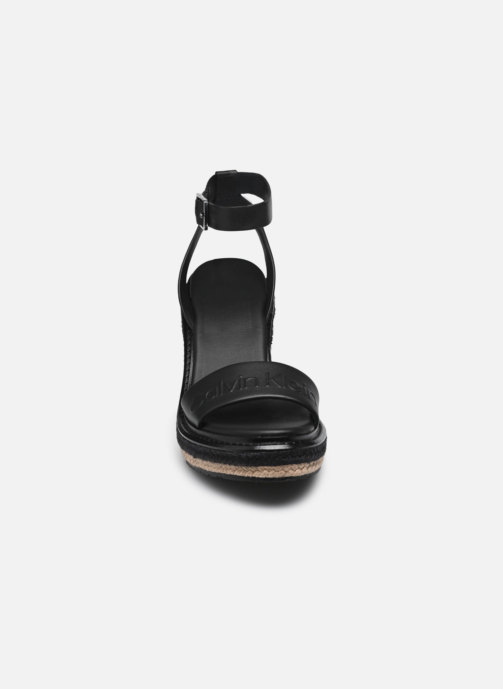 Alpargatas compensadas y plataformas WEDGE SANDAL 70 - HE mujer negro Calvin Klein Alpargatas compensadas y plataformas WEDGE SANDAL 70 - HE mujer negro CK BLACK