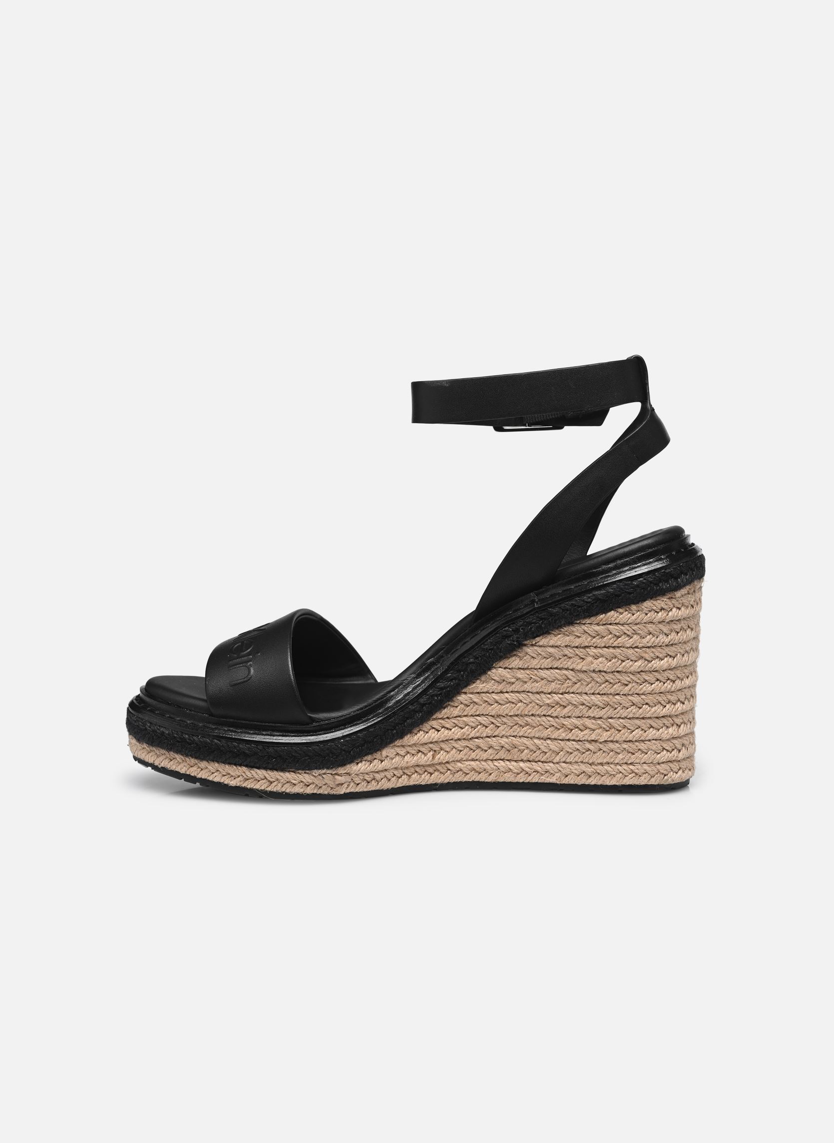 Alpargatas compensadas y plataformas WEDGE SANDAL 70 - HE mujer negro Calvin Klein Alpargatas compensadas y plataformas WEDGE SANDAL 70 - HE mujer negro CK BLACK