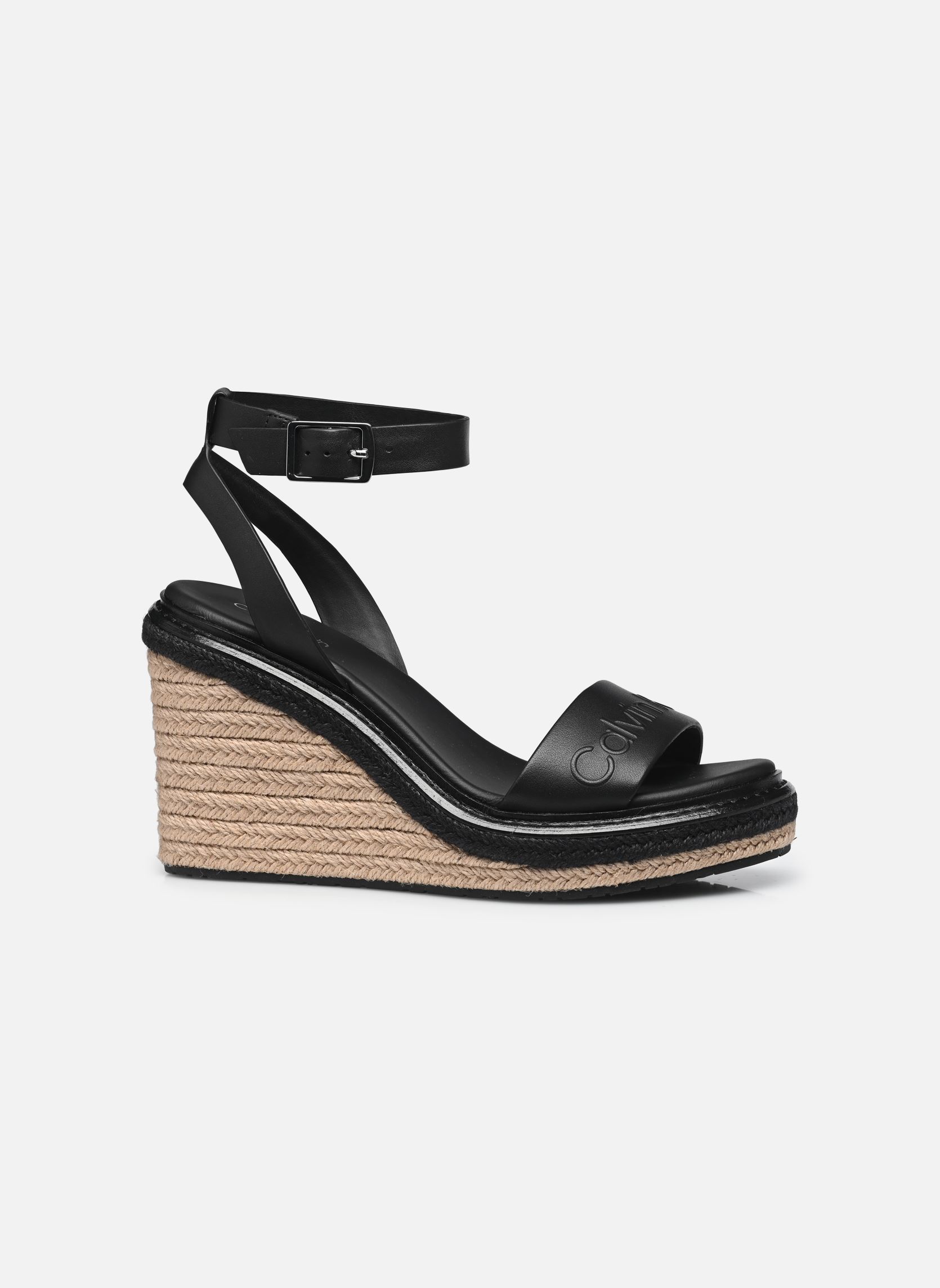 Alpargatas compensadas y plataformas WEDGE SANDAL 70 - HE mujer negro Calvin Klein Alpargatas compensadas y plataformas WEDGE SANDAL 70 - HE mujer negro CK BLACK