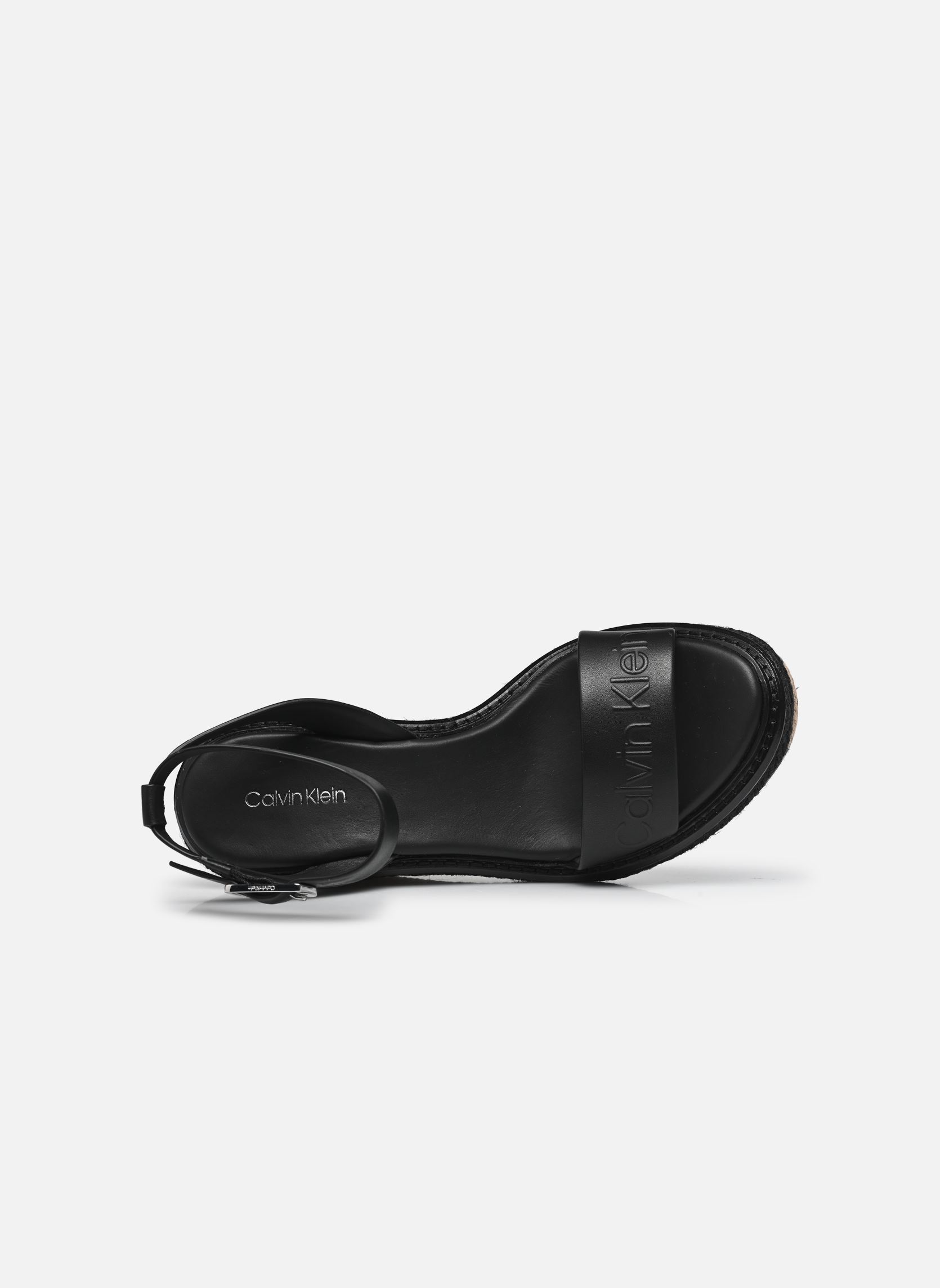 Alpargatas compensadas y plataformas WEDGE SANDAL 70 - HE mujer negro Calvin Klein Alpargatas compensadas y plataformas WEDGE SANDAL 70 - HE mujer negro CK BLACK