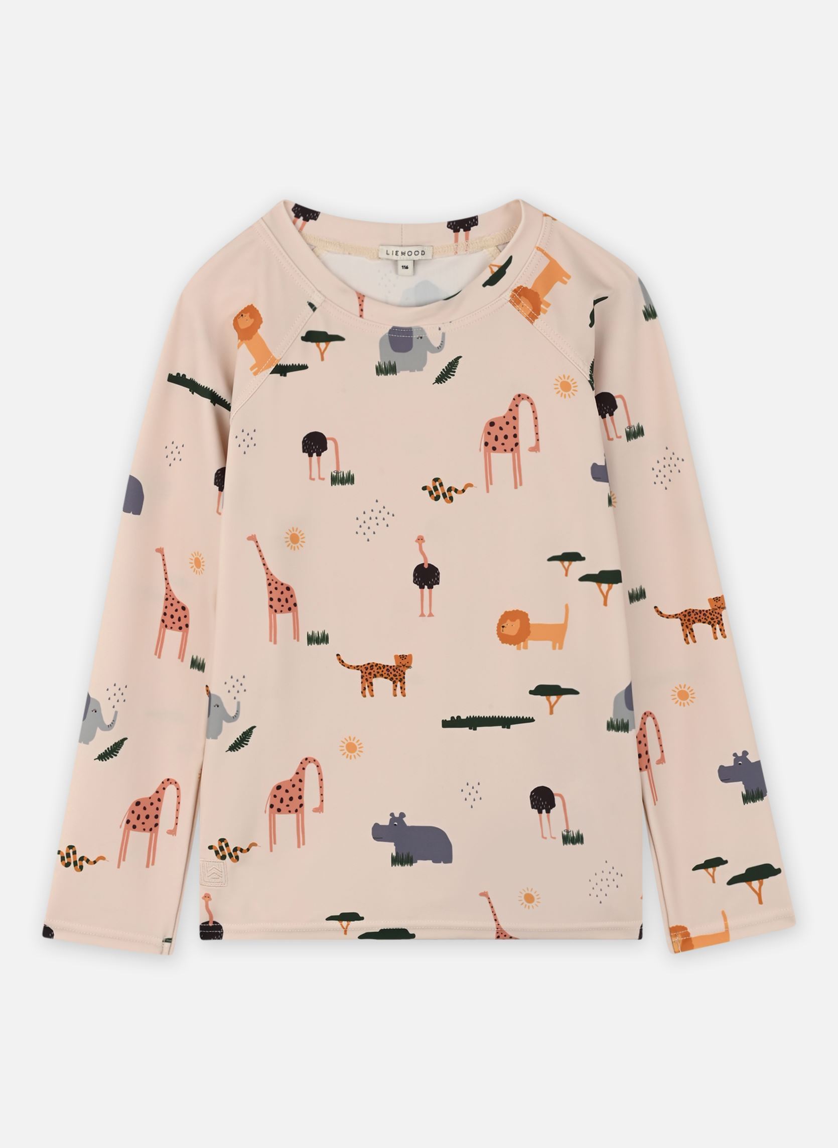 Zwemshirt en zonnebeschermend badpak Noah Printed Longsleeve Swim Tee bruin Liewood Zwemshirt en zonnebeschermend badpak Noah Printed Longsleeve Swim Tee bruin SAFARI SANDY MIX
