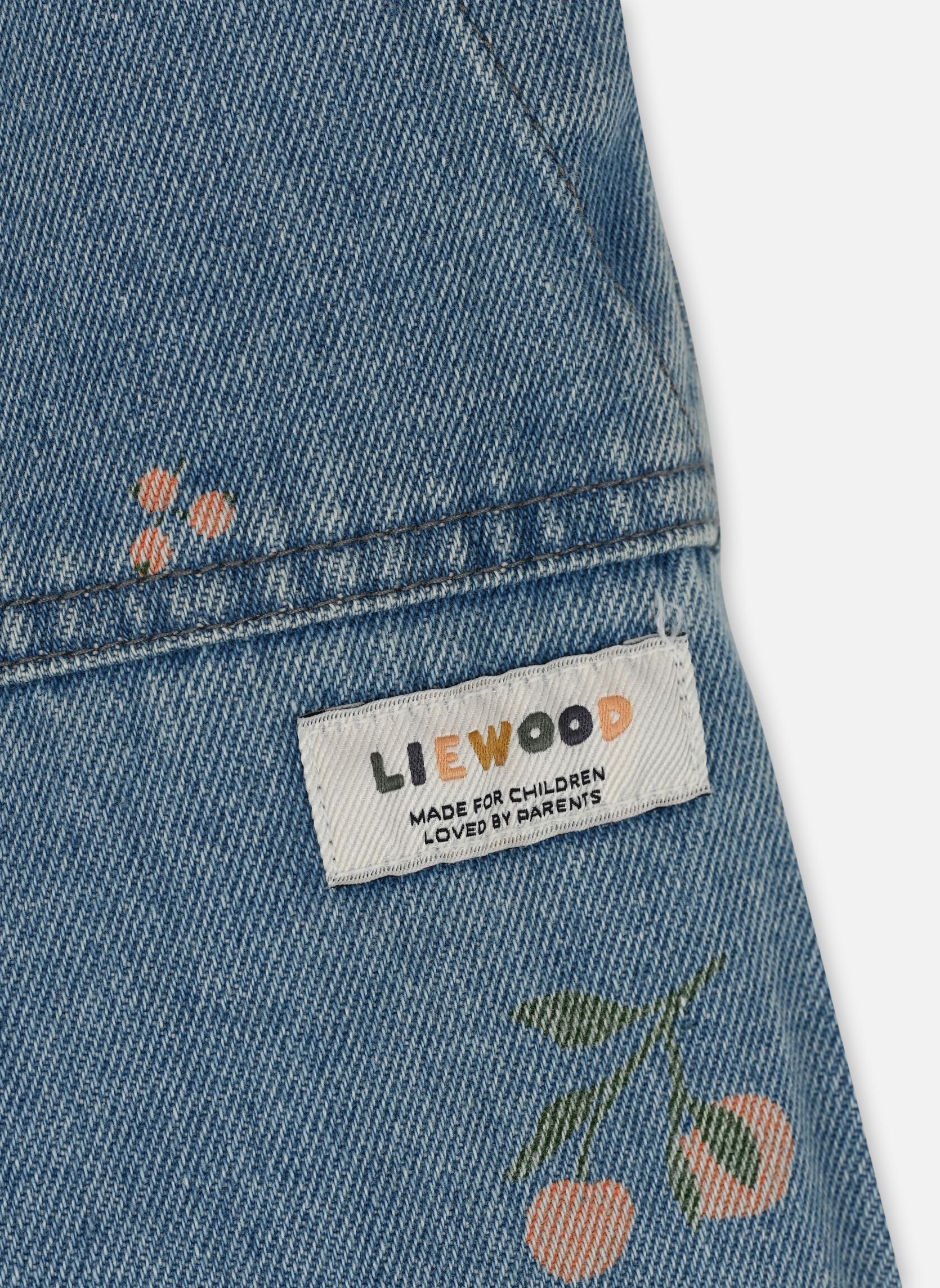 Jeans dritti Cesar Printed Denim Pants bambina blu Liewood Jeans dritti Cesar Printed Denim Pants bambina blu PEACH / LIGHT BLUE DENIM