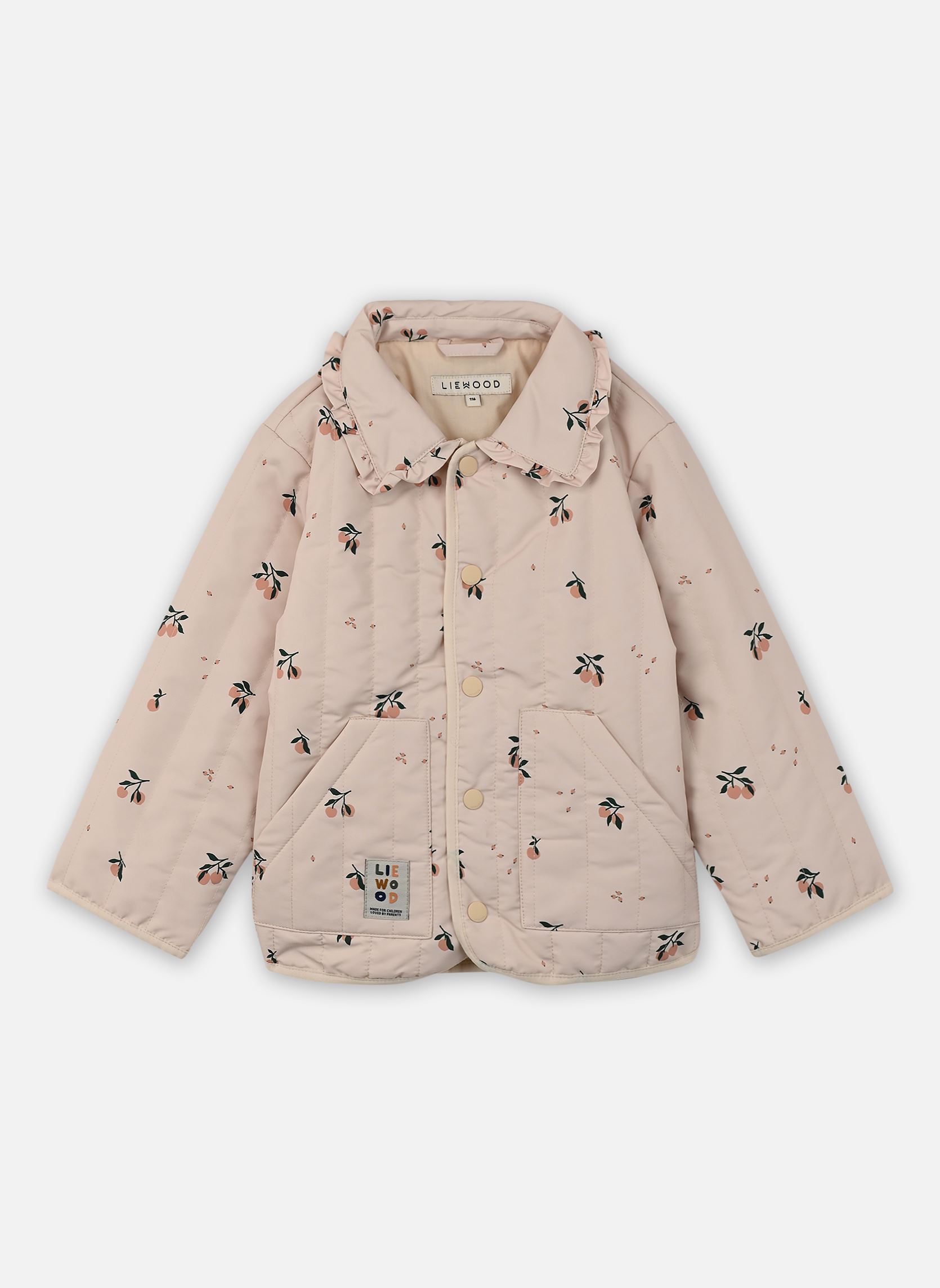 Blousons Bea Jacket With Frill blanc Liewood Blousons Bea Jacket With Frill blanc Peach / Sea shell