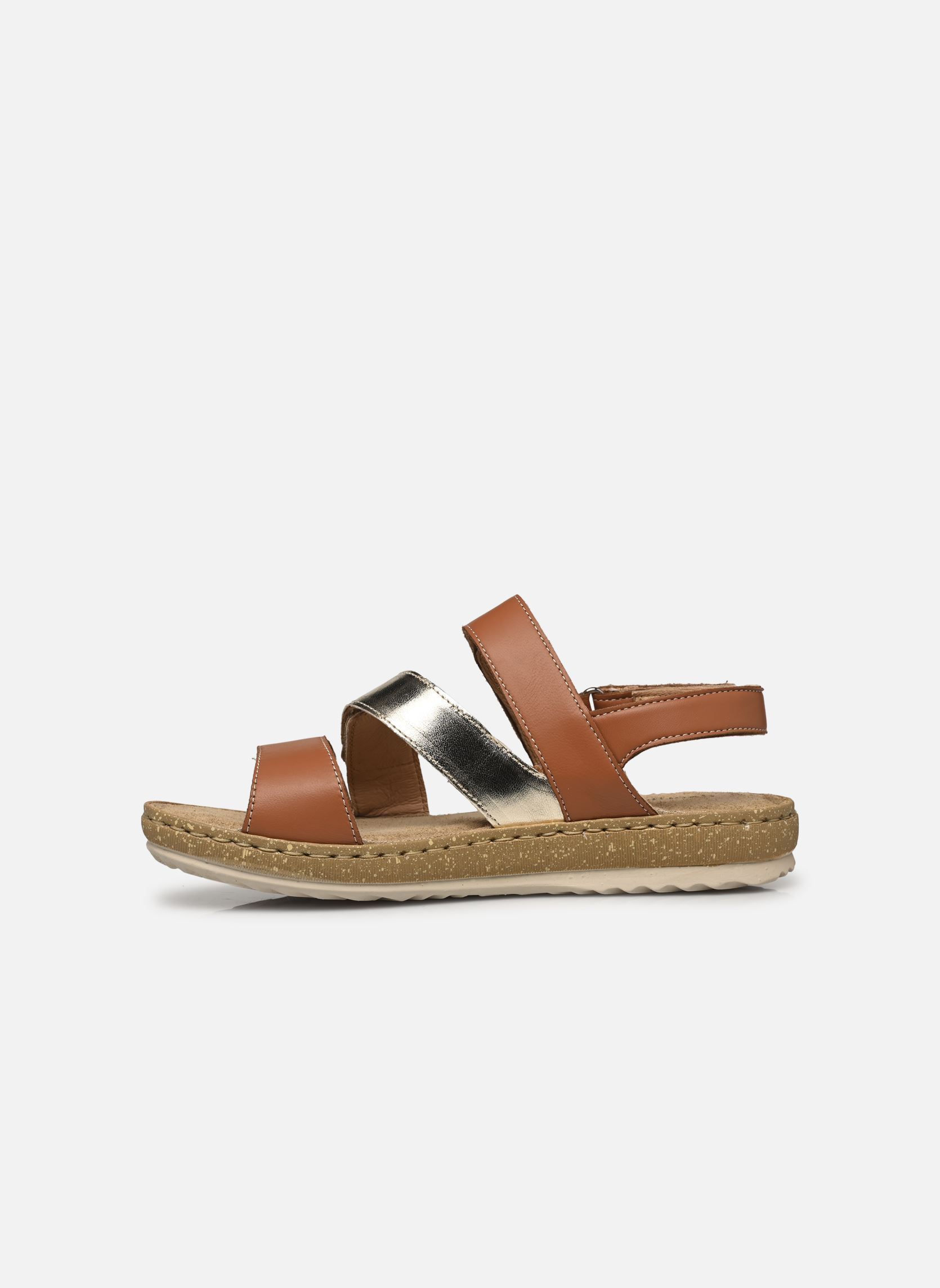 Platte sandalen Ruma - sandales dames bruin Georgia Rose Soft Platte sandalen Ruma - sandales dames bruin Cognac