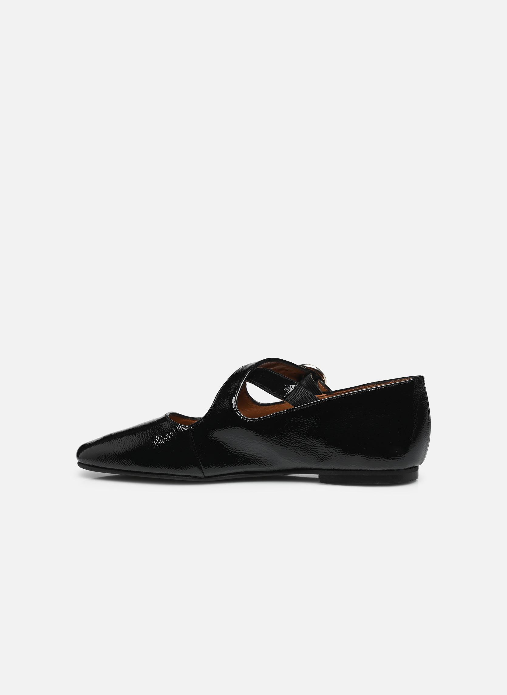 Ballerine classiche Seito - Cuir vernis plissé donna nero Georgia Rose Ballerine classiche Seito - Cuir vernis plissé donna nero NOIR