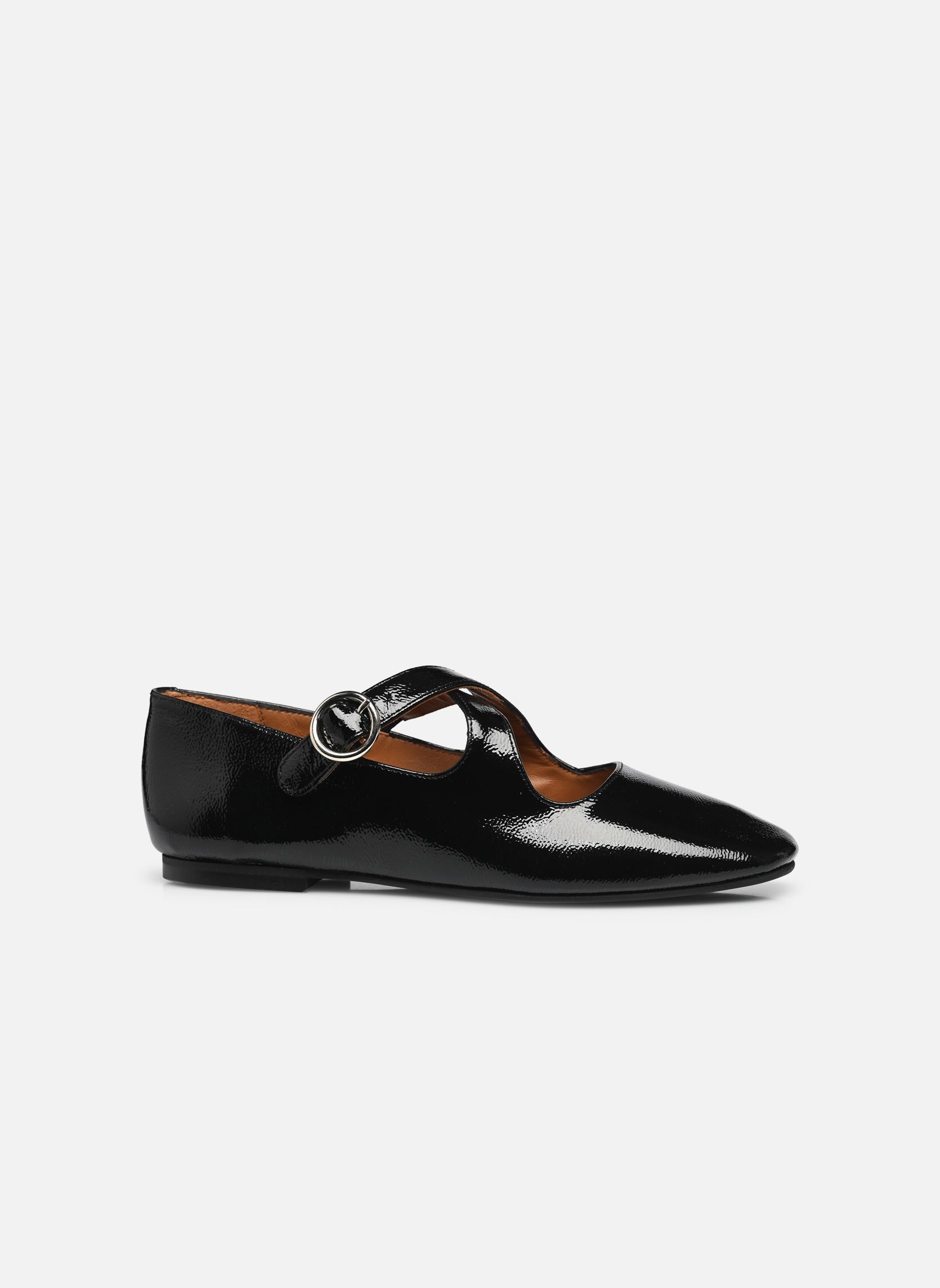 Ballerine classiche Seito - Cuir vernis plissé donna nero Georgia Rose Ballerine classiche Seito - Cuir vernis plissé donna nero NOIR