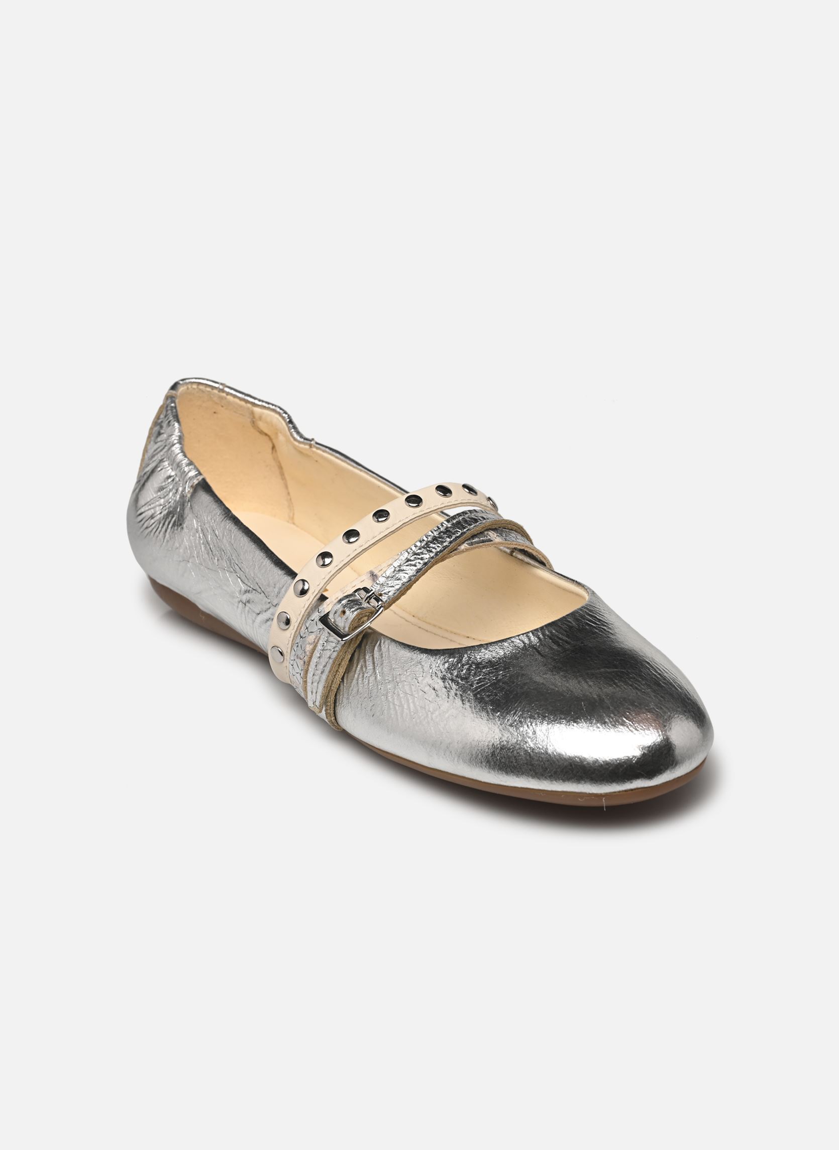 Klassische Ballerinas L65109 damen silber Mjus Klassische Ballerinas L65109 damen silber Argento+Argento+Argento+Latte