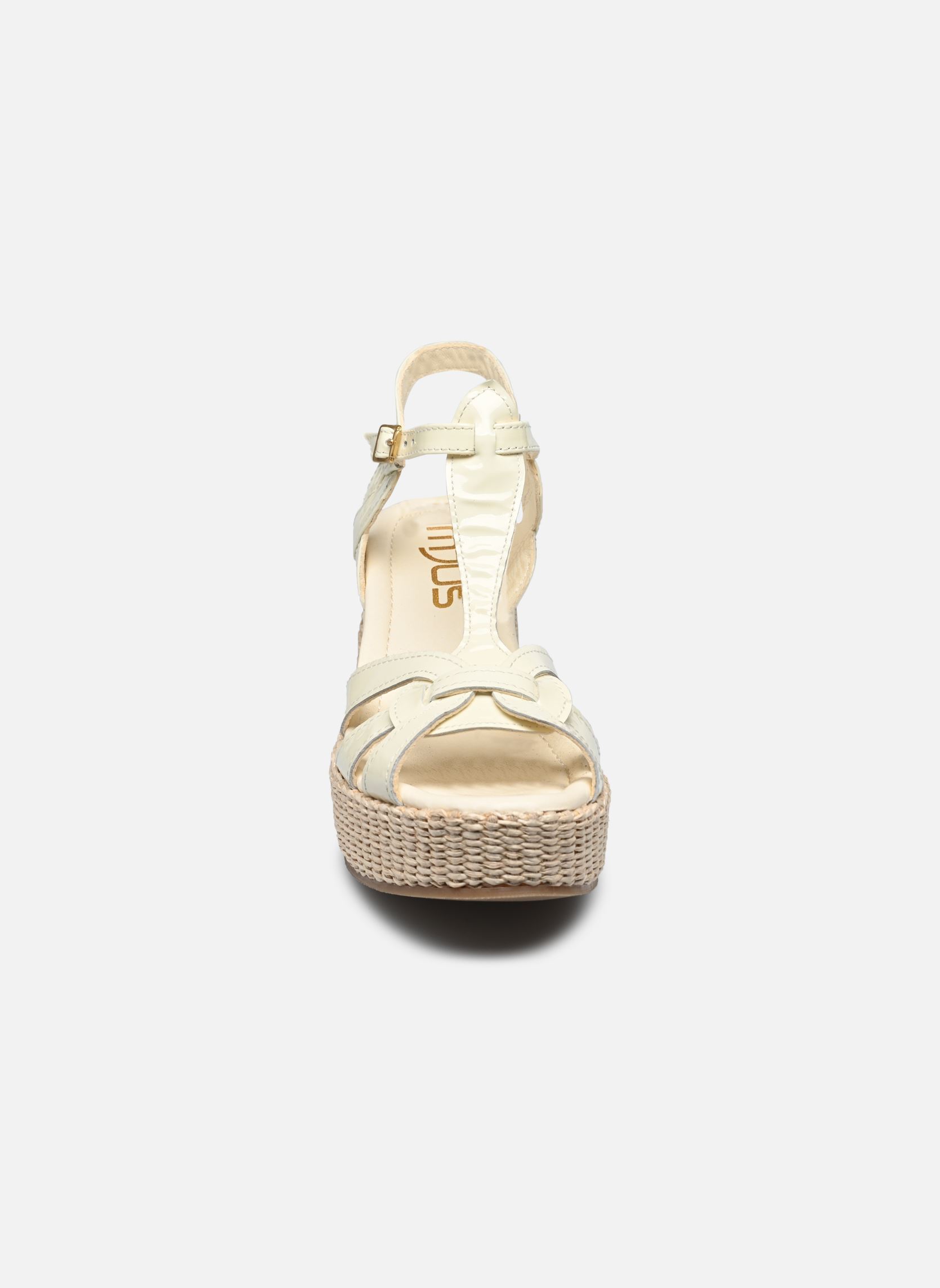 Sandales compensées et plateformes L77002 femme blanc Mjus Sandales compensées et plateformes L77002 femme blanc Bianco+Bianco+Grezzo