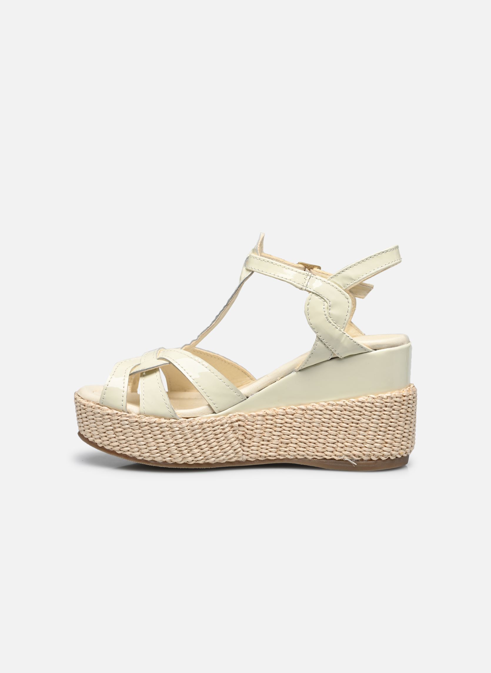 Sandales compensées et plateformes L77002 femme blanc Mjus Sandales compensées et plateformes L77002 femme blanc Bianco+Bianco+Grezzo