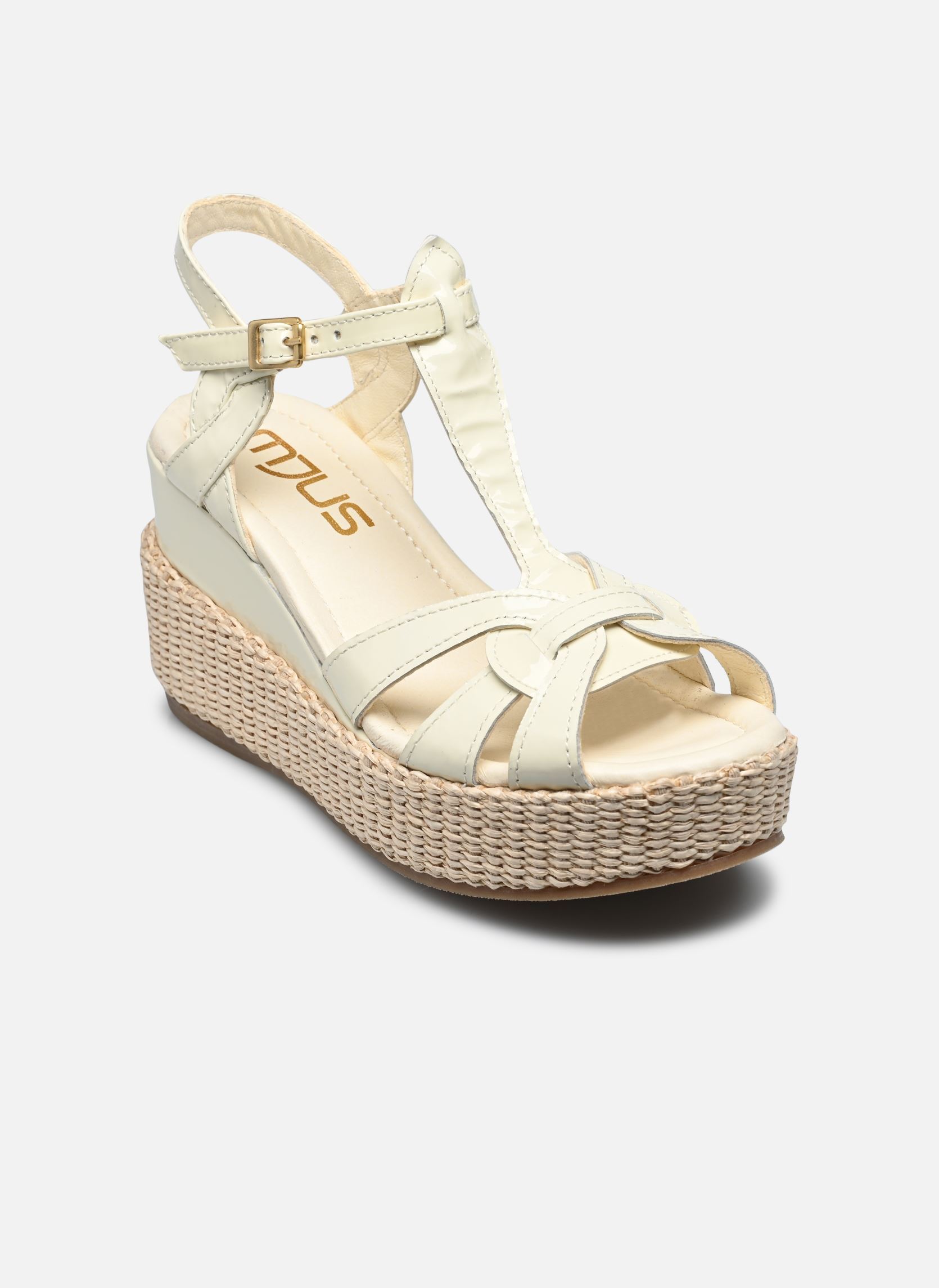 Sandales compensées et plateformes L77002 femme blanc Mjus Sandales compensées et plateformes L77002 femme blanc Bianco+Bianco+Grezzo