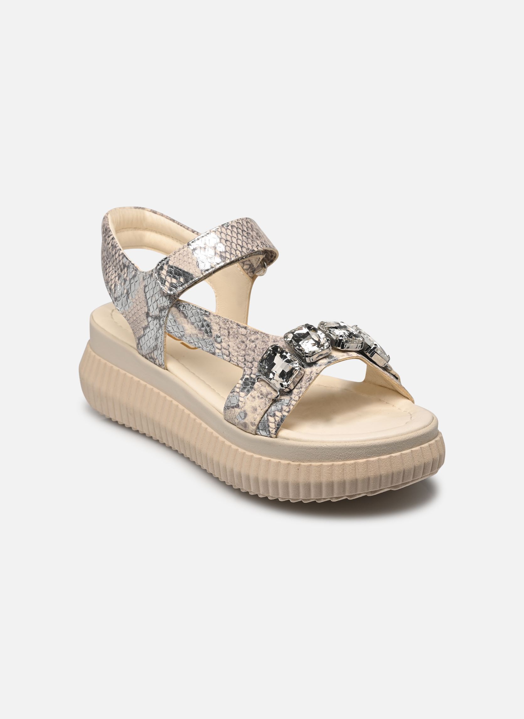 Sandales compensées et plateformes L68001 femme gris Mjus Sandales compensées et plateformes L68001 femme gris Argento