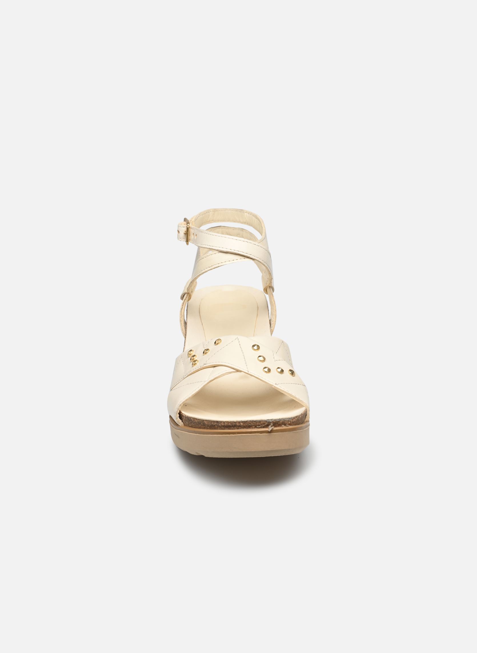 Sandales compensées et plateformes L16014 femme blanc Mjus Sandales compensées et plateformes L16014 femme blanc Latte+Platino