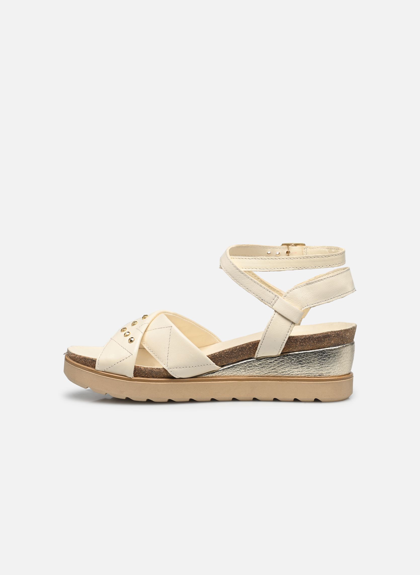 Sandales compensées et plateformes L16014 femme blanc Mjus Sandales compensées et plateformes L16014 femme blanc Latte+Platino