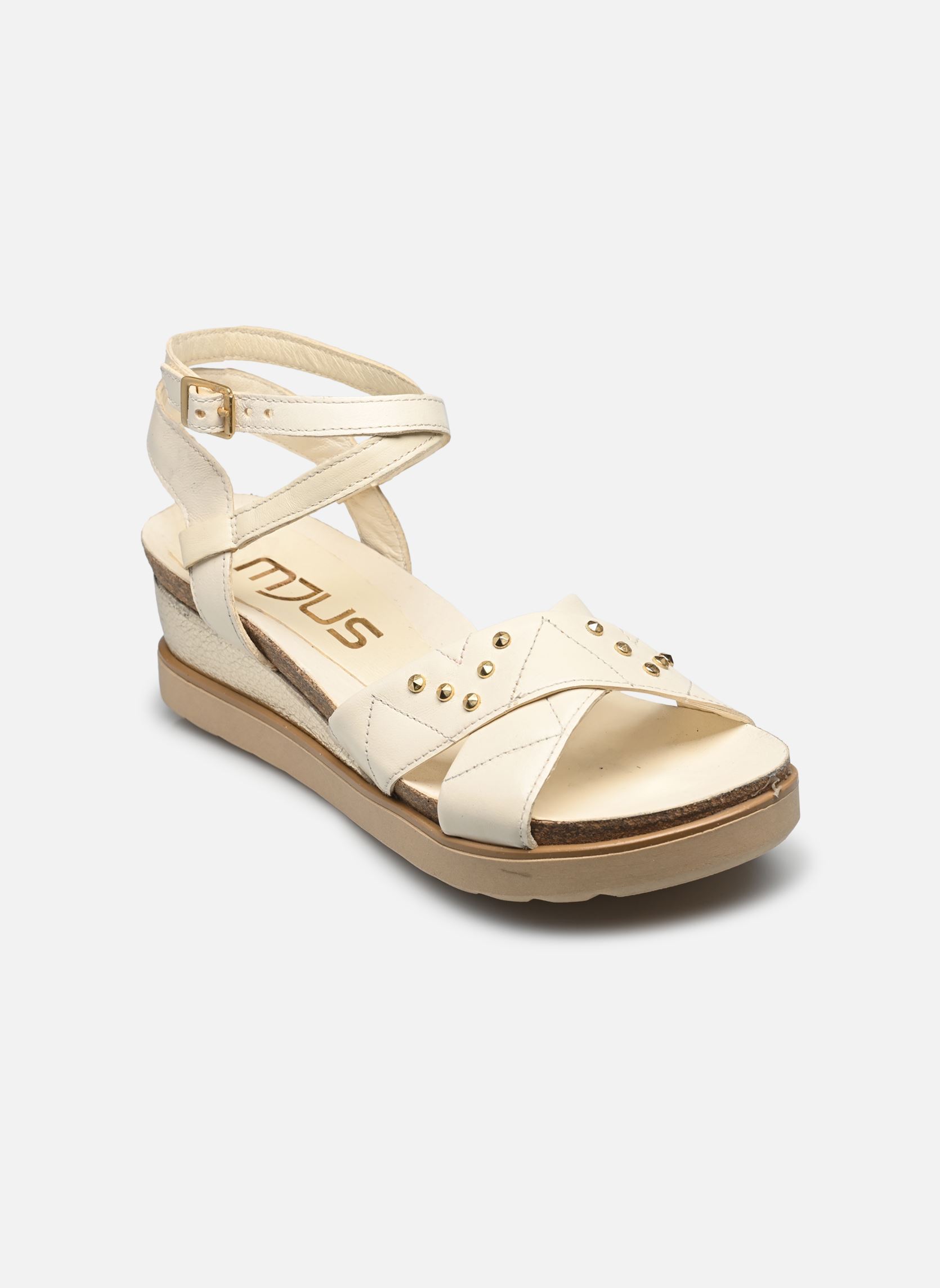 Sandales compensées et plateformes L16014 femme blanc Mjus Sandales compensées et plateformes L16014 femme blanc Latte+Platino