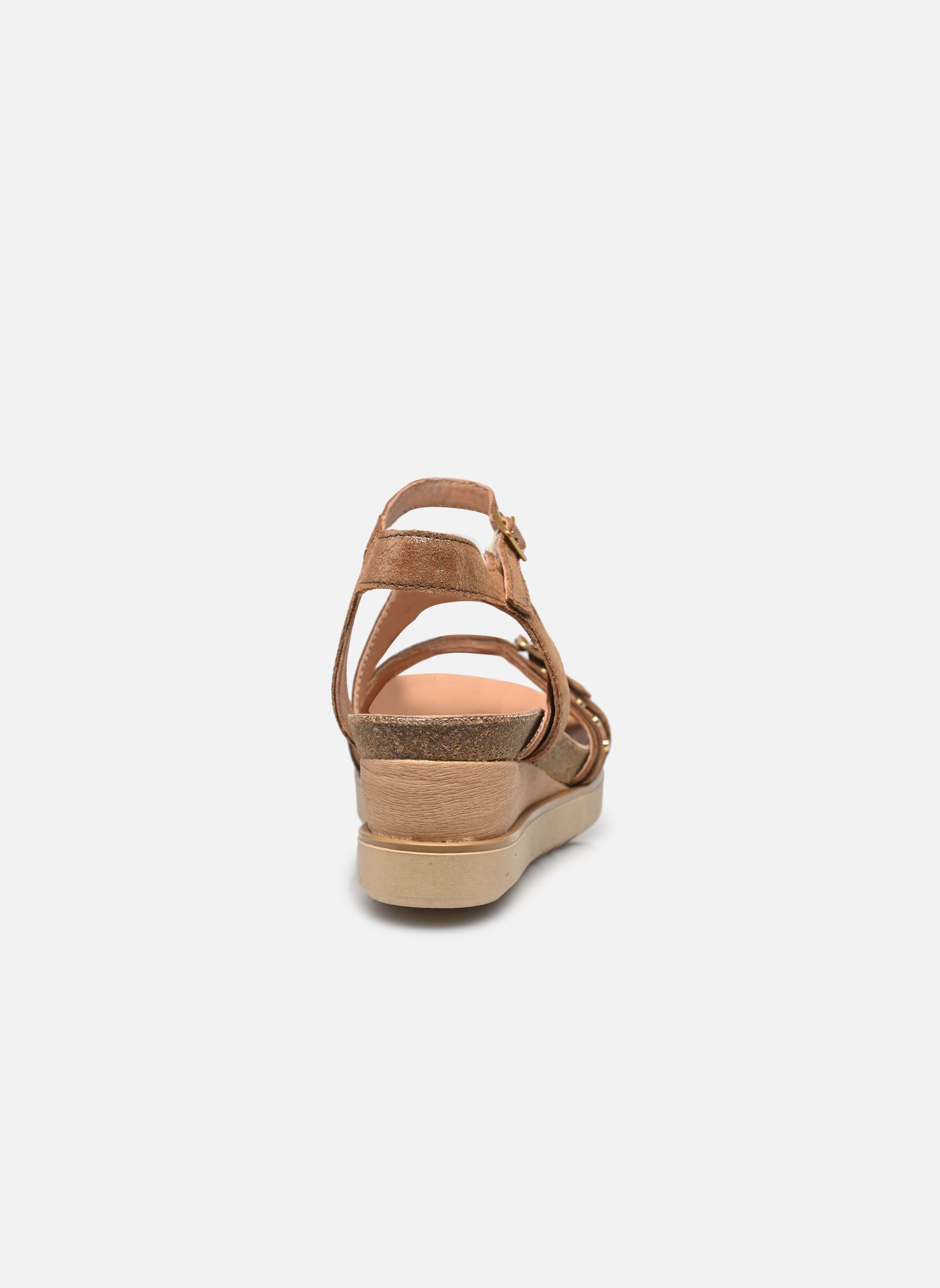 Sandalias y plataformas de cuña L28010 mujer oro y bronce Mjus Sandalias y plataformas de cuña L28010 mujer oro y bronce Tabacco