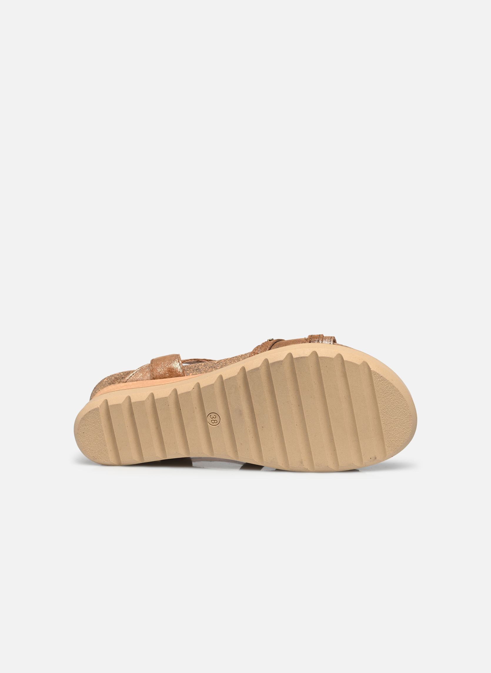 Sandalias y plataformas de cuña L28010 mujer oro y bronce Mjus Sandalias y plataformas de cuña L28010 mujer oro y bronce Tabacco