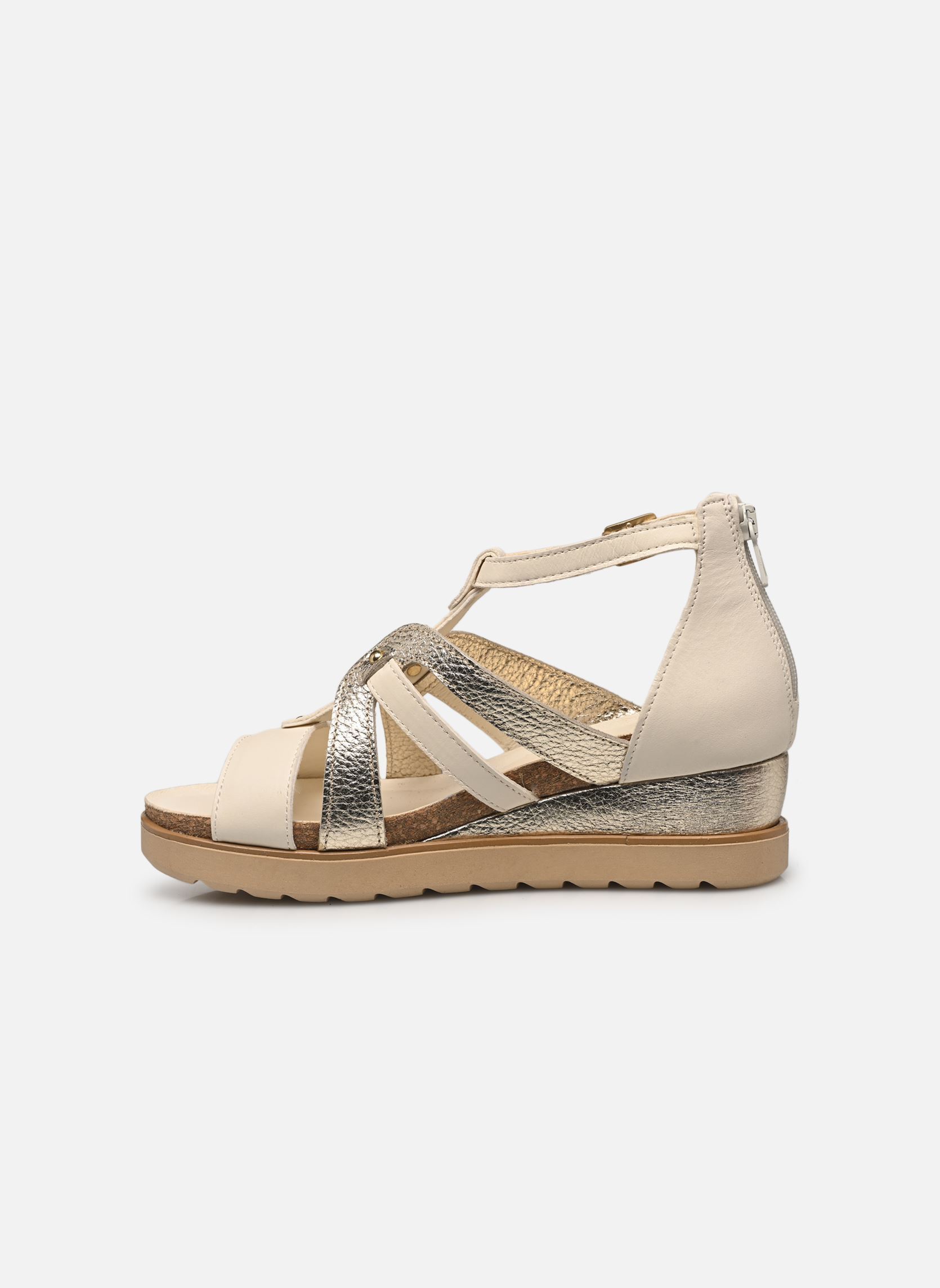 Sandales compensées et plateformes L16011 femme blanc Mjus Sandales compensées et plateformes L16011 femme blanc Latte+Platino+Platino