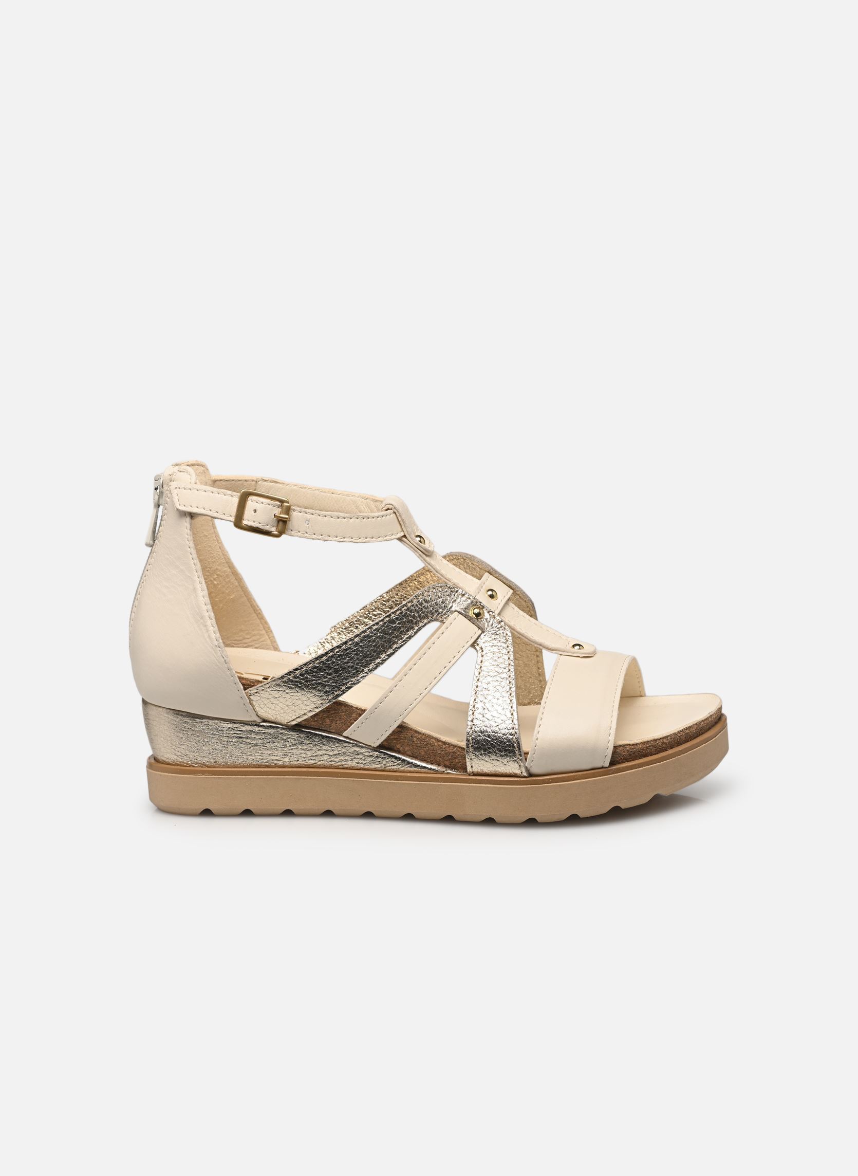 Sandales compensées et plateformes L16011 femme blanc Mjus Sandales compensées et plateformes L16011 femme blanc Latte+Platino+Platino