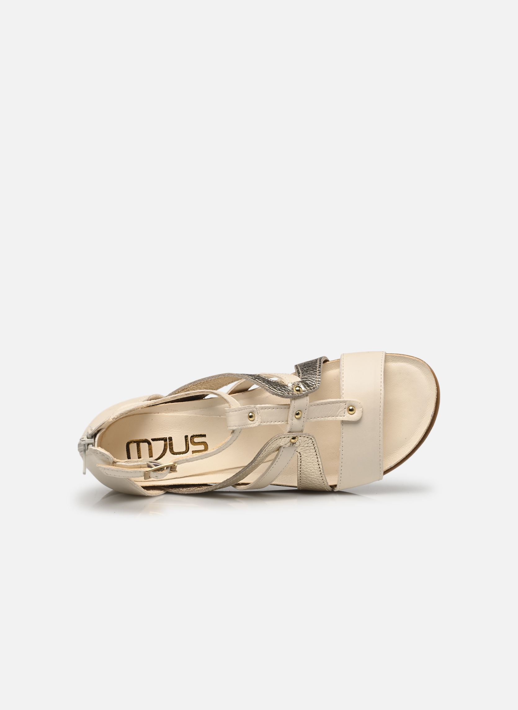 Sandales compensées et plateformes L16011 femme blanc Mjus Sandales compensées et plateformes L16011 femme blanc Latte+Platino+Platino