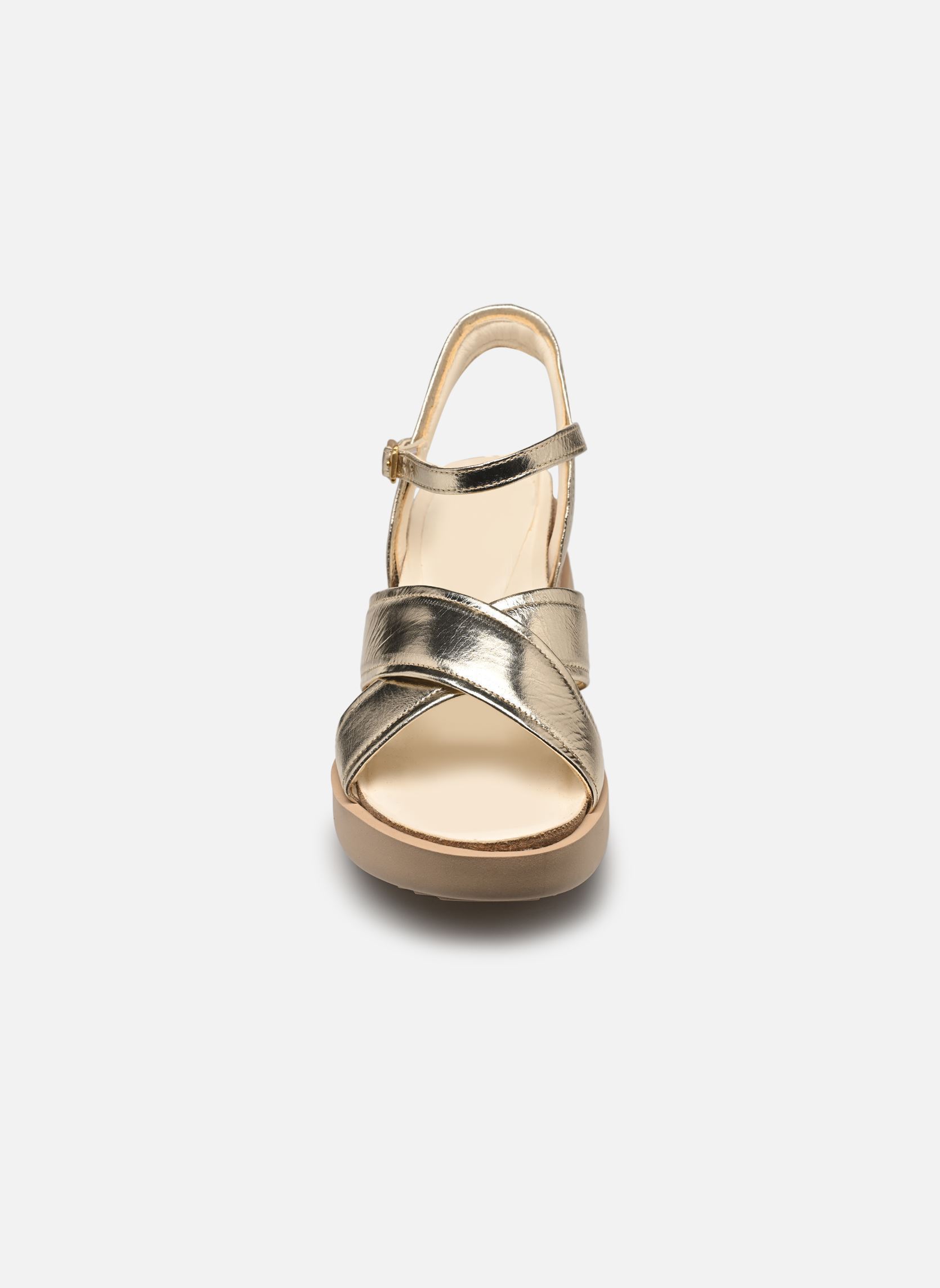 Sandalias y plataformas de cuña T18026 mujer oro y bronce Mjus Sandalias y plataformas de cuña T18026 mujer oro y bronce Platino+Natur