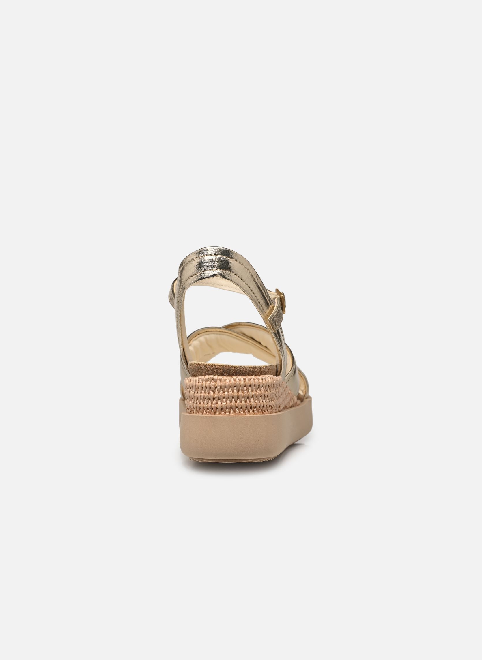 Sandalias y plataformas de cuña T18026 mujer oro y bronce Mjus Sandalias y plataformas de cuña T18026 mujer oro y bronce Platino+Natur