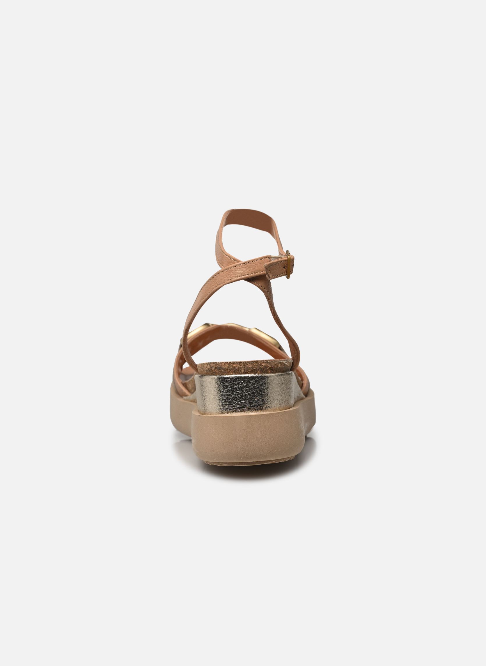 Sandalen met sleehak en plateau T18029 dames beige Mjus Sandalen met sleehak en plateau T18029 dames beige Carne+Platino+Platino