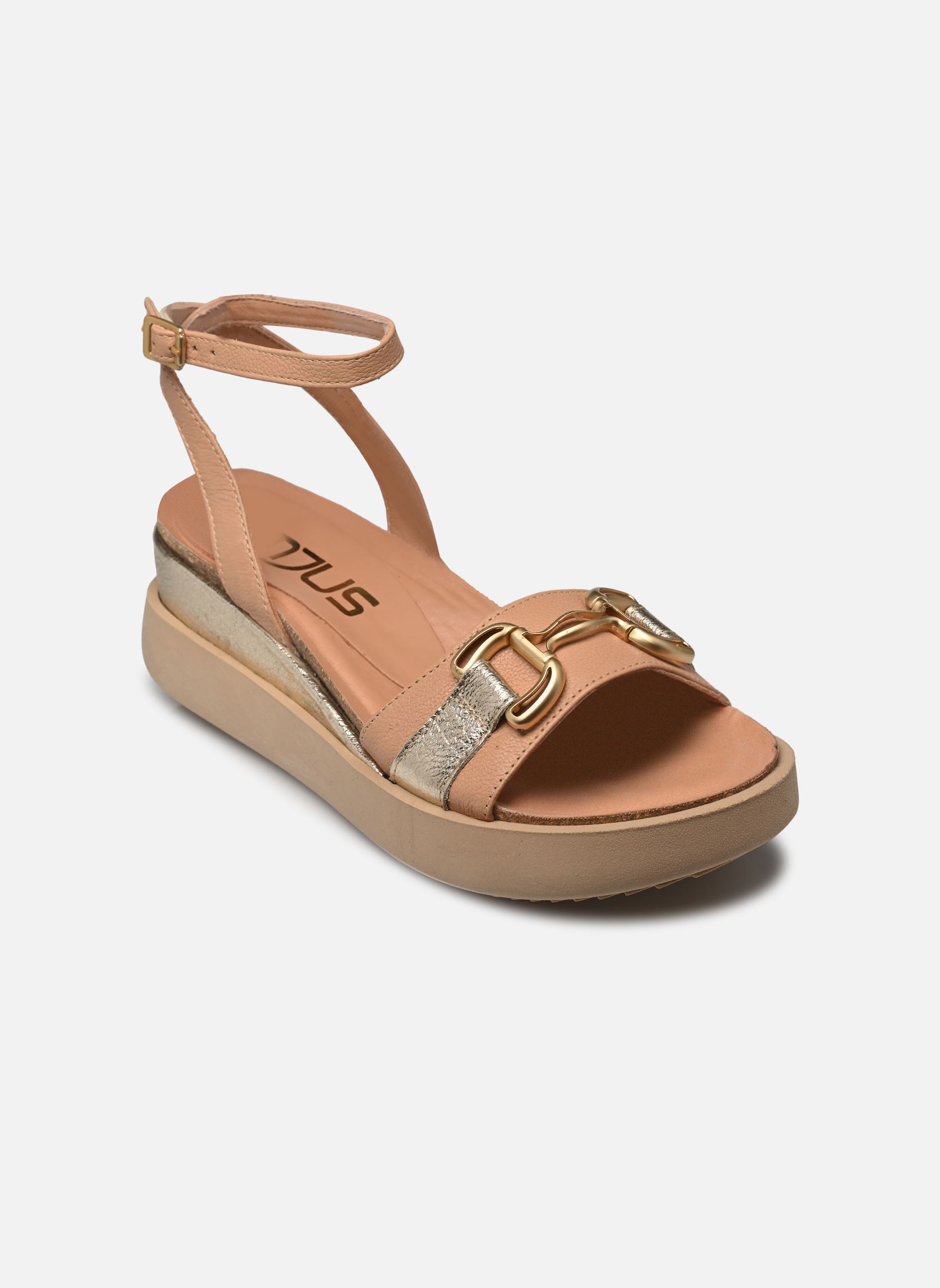Sandalen met sleehak en plateau T18029 dames beige Mjus Sandalen met sleehak en plateau T18029 dames beige Carne+Platino+Platino