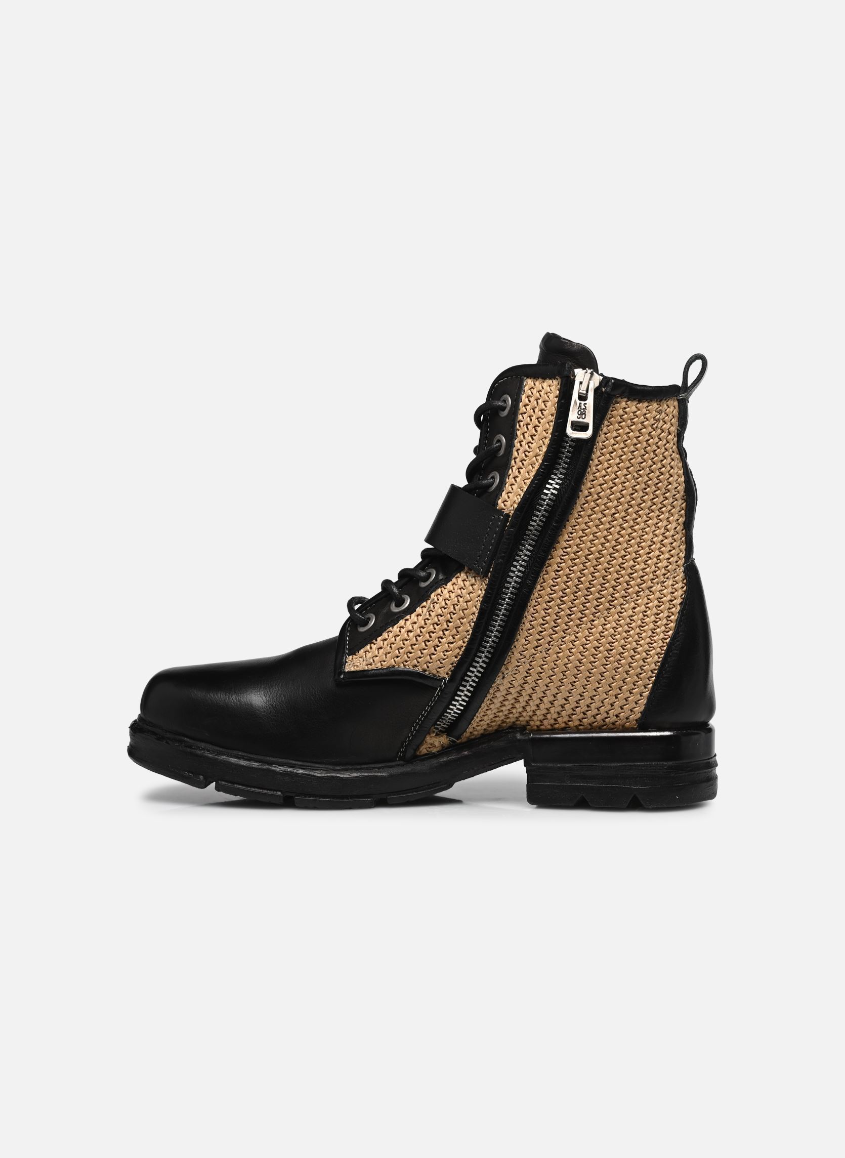 Geschnürte Stiefeletten B80226 damen schwarz AS98 Geschnürte Stiefeletten B80226 damen schwarz NERO+GRANO+NERO