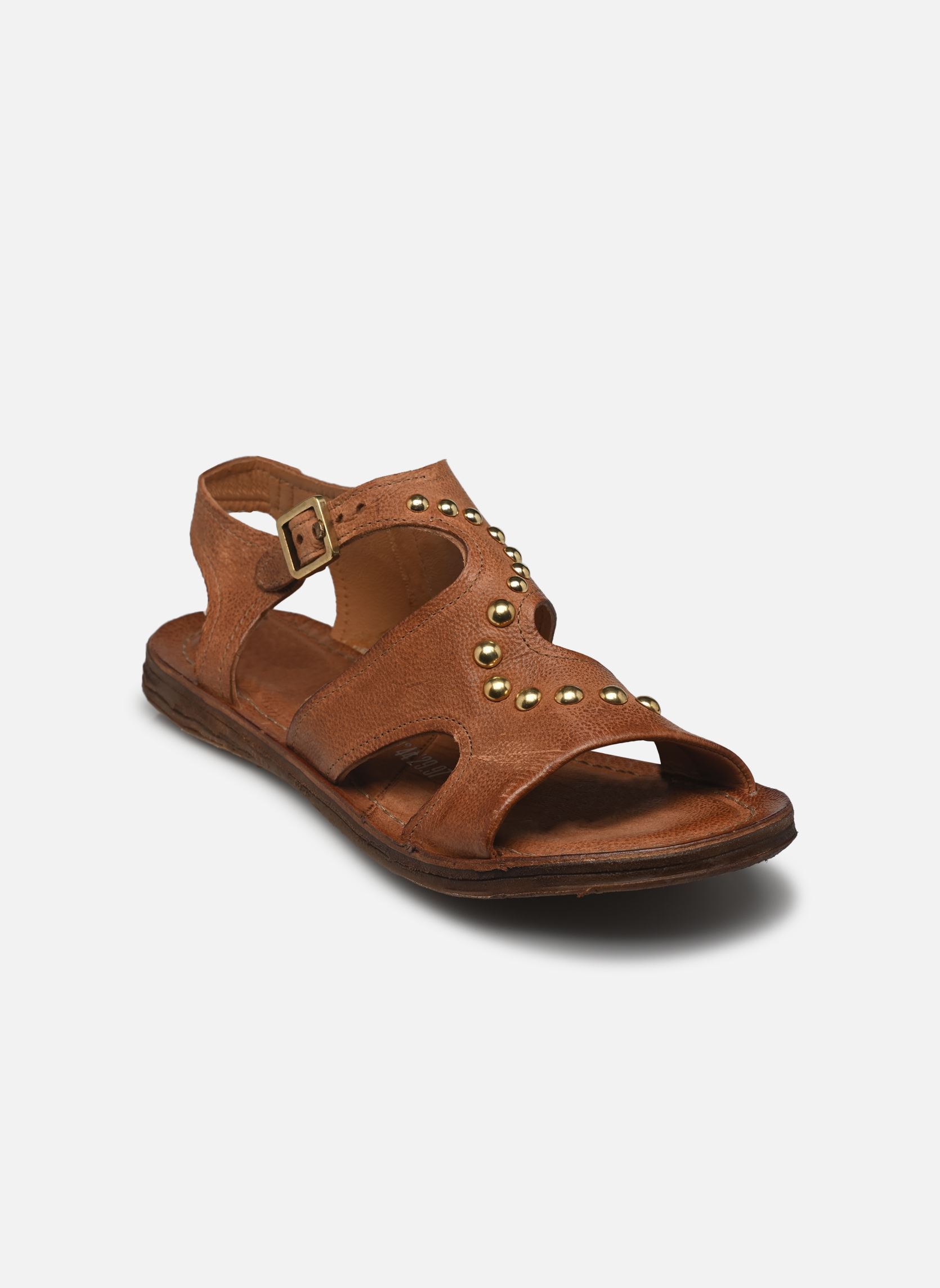 Sandales plates A16058 femme marron AS98 Sandales plates A16058 femme marron CALVADOS