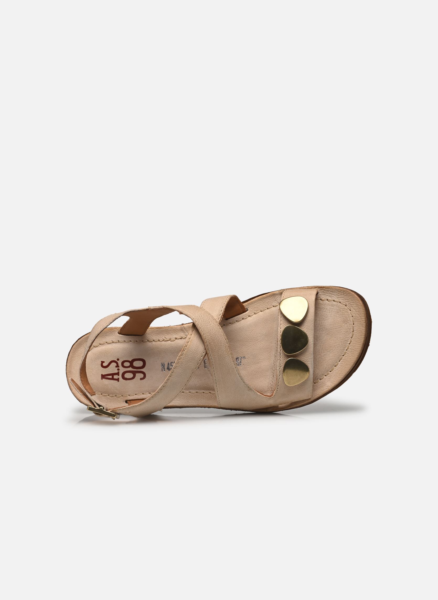 Flache Sandalen A16059 damen beige AS98 Flache Sandalen A16059 damen beige BEACH