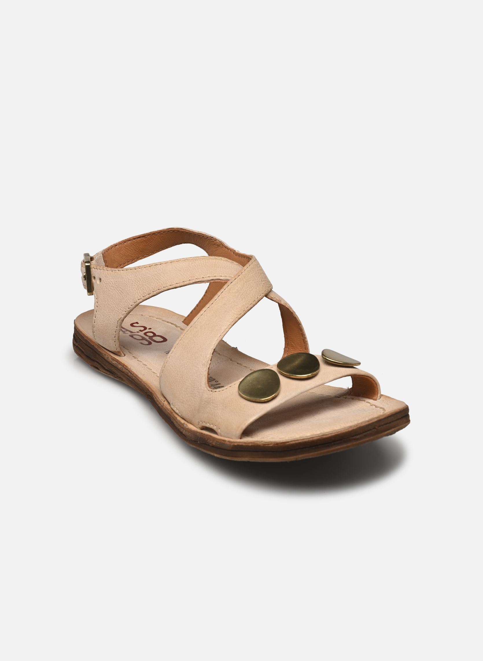 Flache Sandalen A16059 damen beige AS98 Flache Sandalen A16059 damen beige BEACH