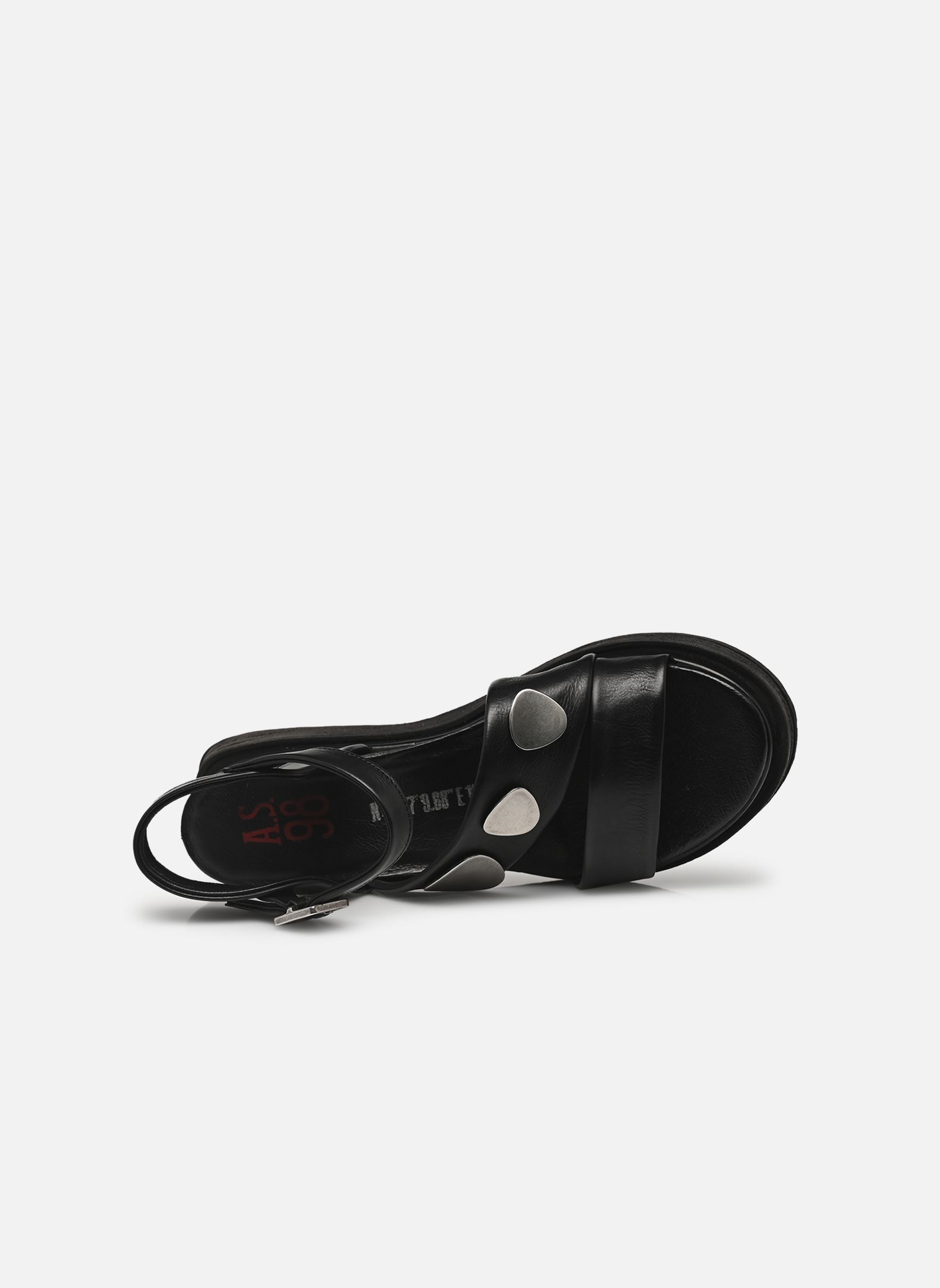 Sandales compensées et plateformes A15040 femme noir AS98 Sandales compensées et plateformes A15040 femme noir NERO