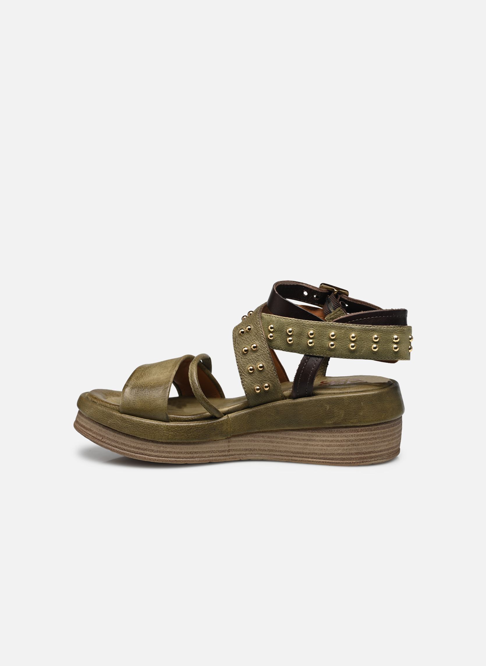 Sandali con zeppa e plateau C02001 donna verde AS98 Sandali con zeppa e plateau C02001 donna verde GREEN+TDM