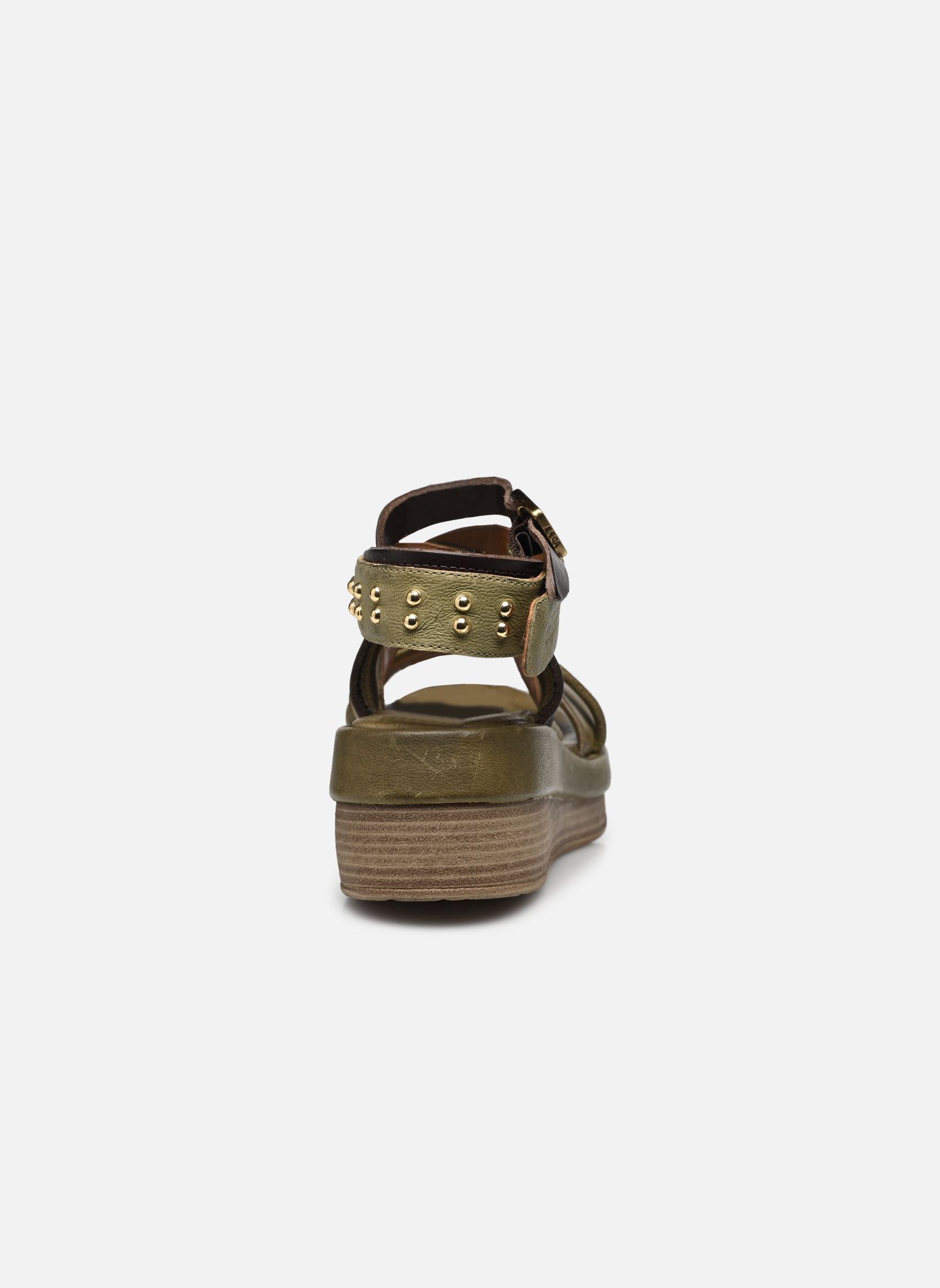 Sandali con zeppa e plateau C02001 donna verde AS98 Sandali con zeppa e plateau C02001 donna verde GREEN+TDM
