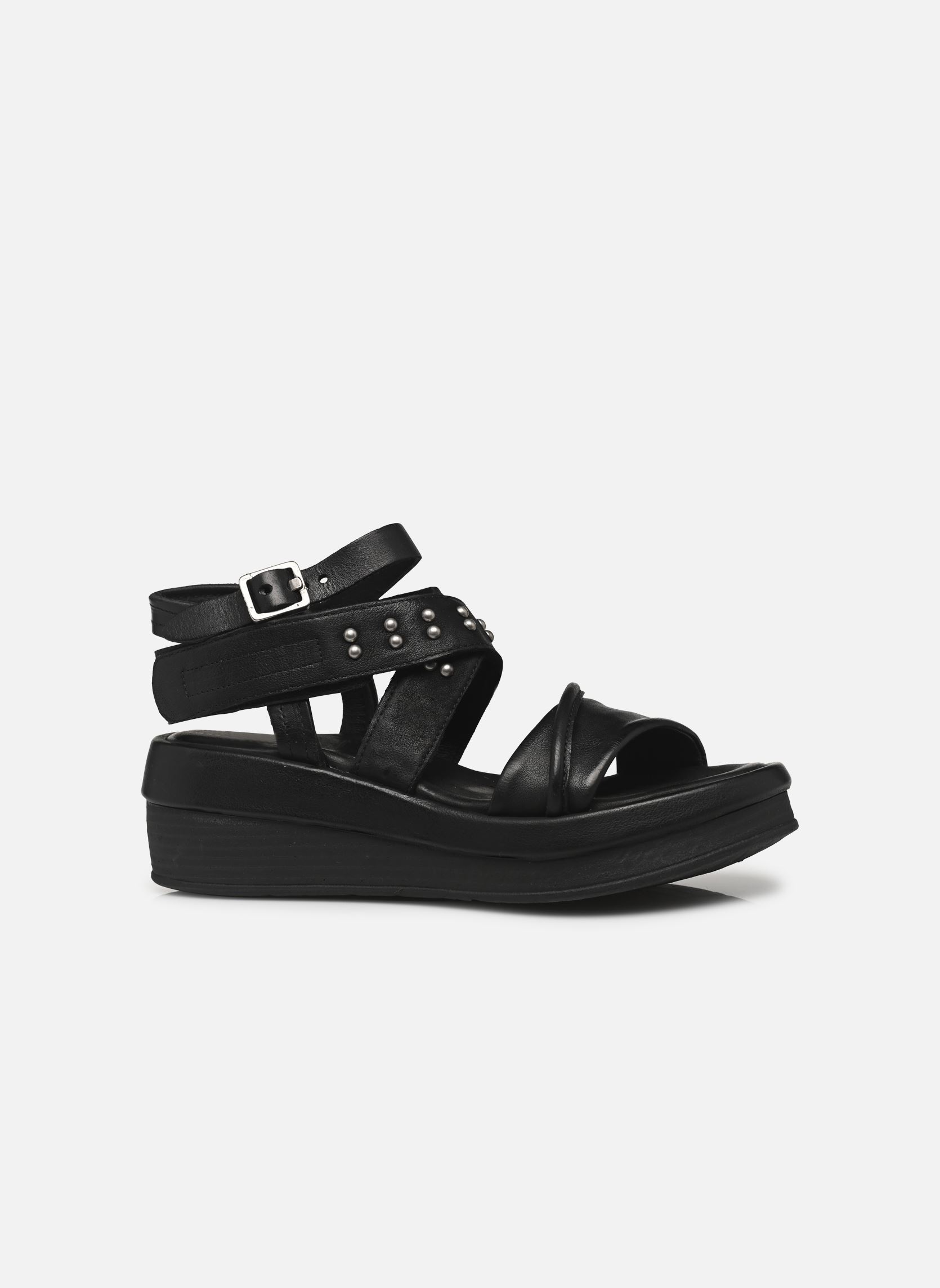 Sandales compensées et plateformes C02001 femme noir AS98 Sandales compensées et plateformes C02001 femme noir NERO+NERO