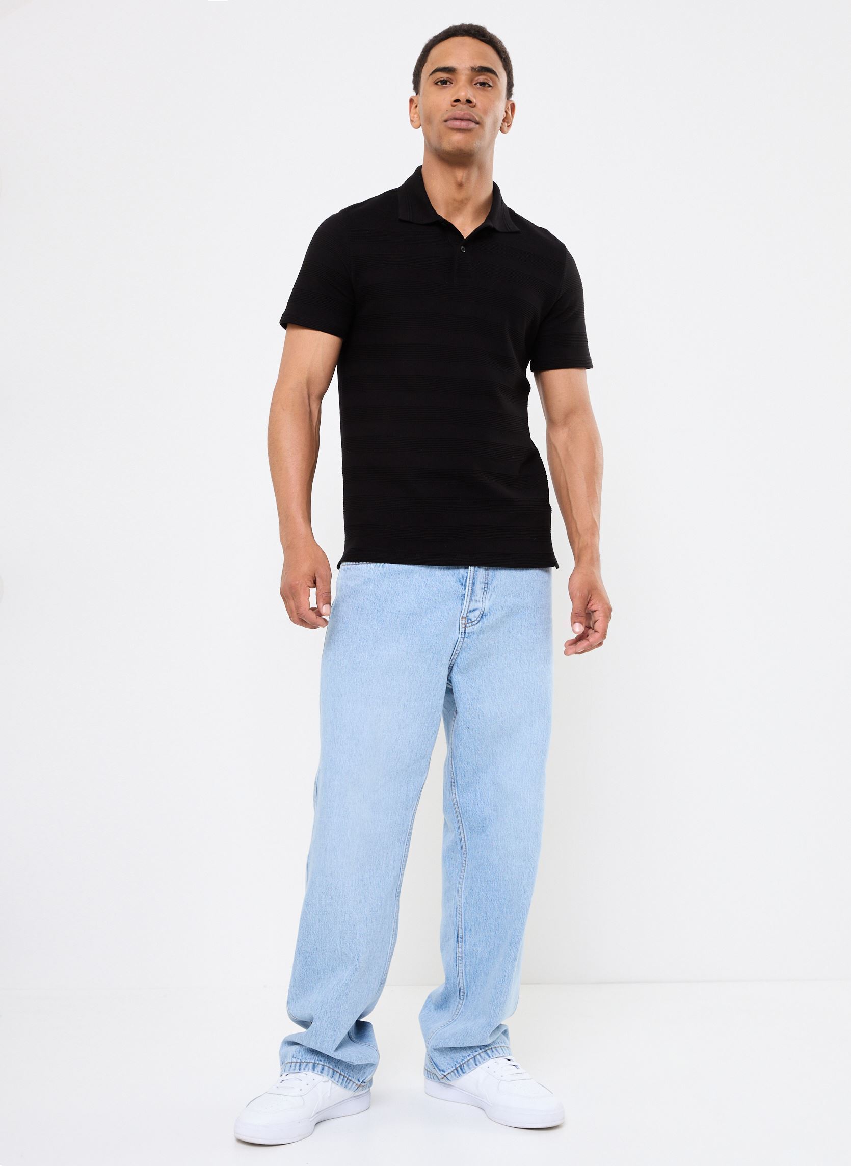 Polos manches courtes TITOUAN polo homme noir Marvin&Co Polos manches courtes TITOUAN polo homme noir JET BLACK