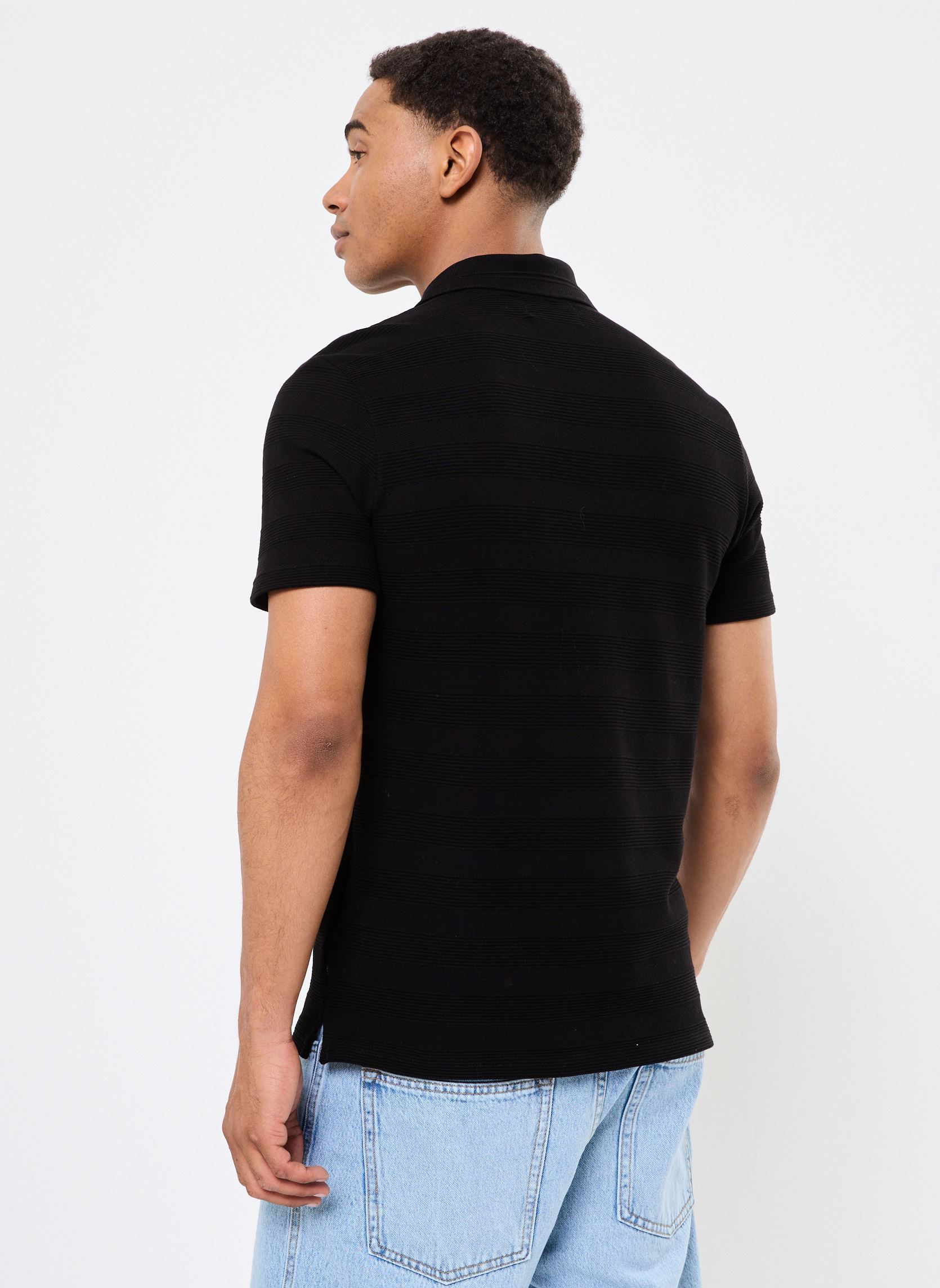 Polos manches courtes TITOUAN polo homme noir Marvin&Co Polos manches courtes TITOUAN polo homme noir JET BLACK