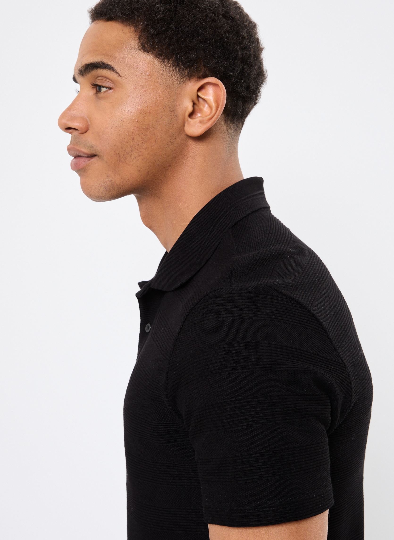 Polos manches courtes TITOUAN polo homme noir Marvin&Co Polos manches courtes TITOUAN polo homme noir JET BLACK