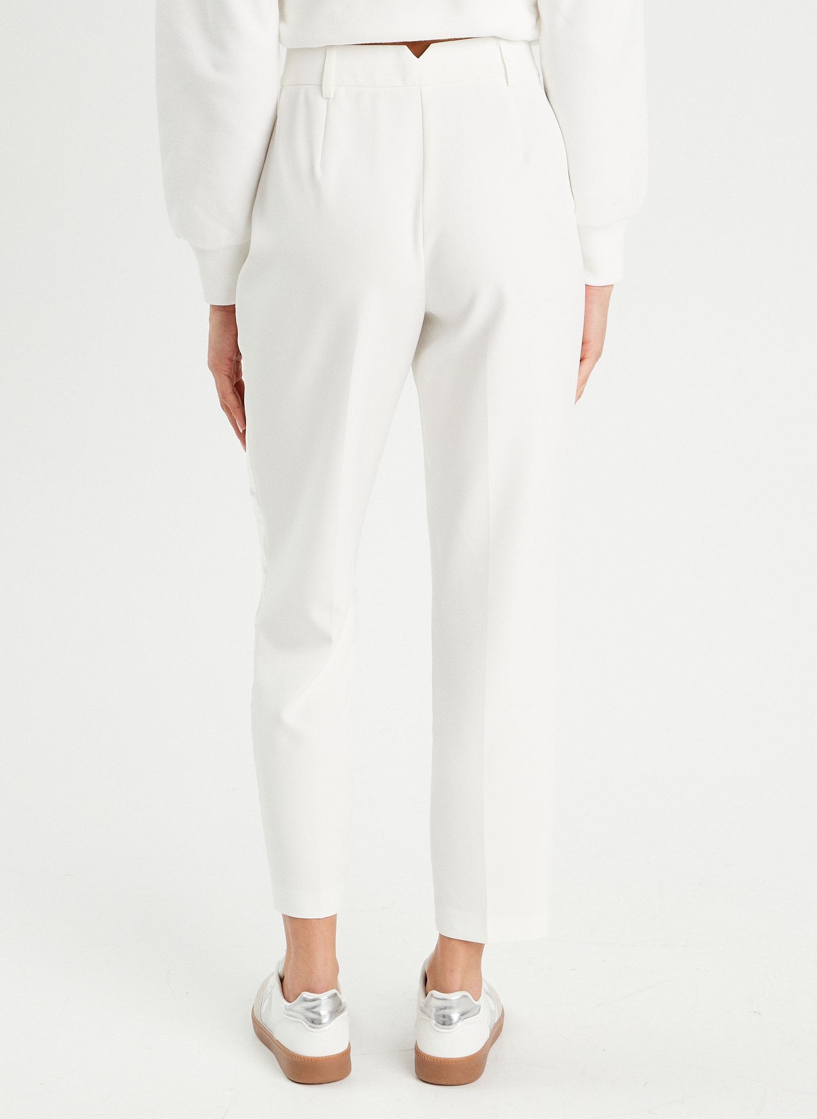 Pantalons droit CITYSATIN femme blanc Cache Cache Pantalons droit CITYSATIN femme blanc Blanc