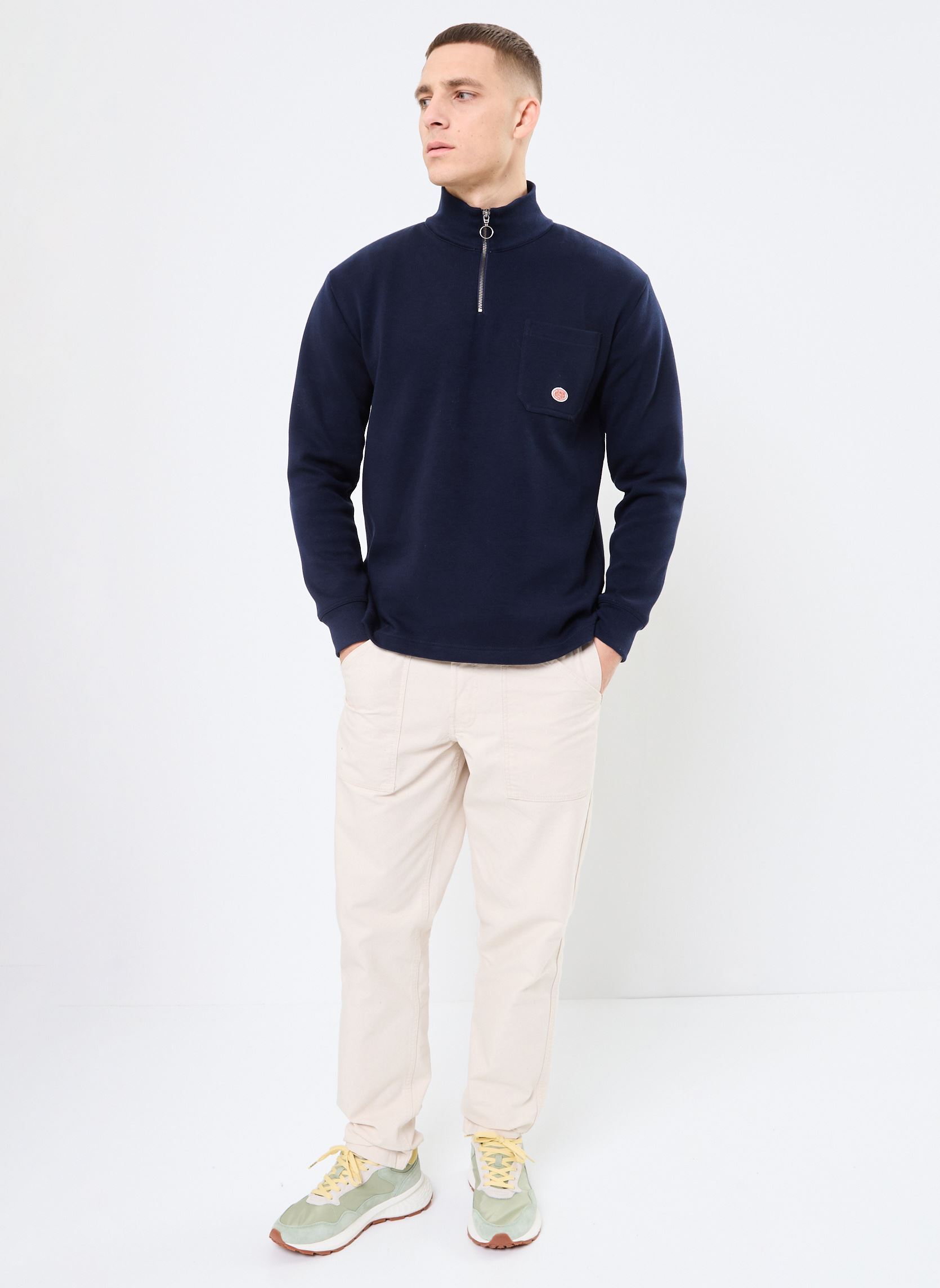 Pulls Sweat Camionneur Héritage Bio Gots homme bleu Armor Lux Pulls Sweat Camionneur Héritage Bio Gots homme bleu MARINE DEEP