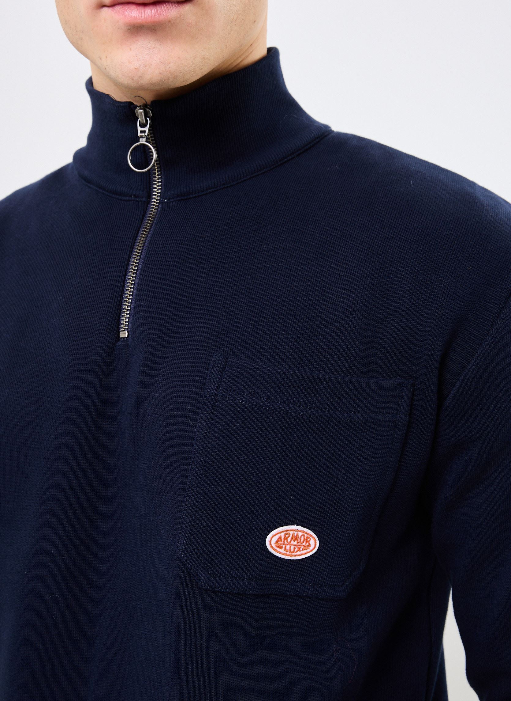 Pulls Sweat Camionneur Héritage Bio Gots homme bleu Armor Lux Pulls Sweat Camionneur Héritage Bio Gots homme bleu MARINE DEEP
