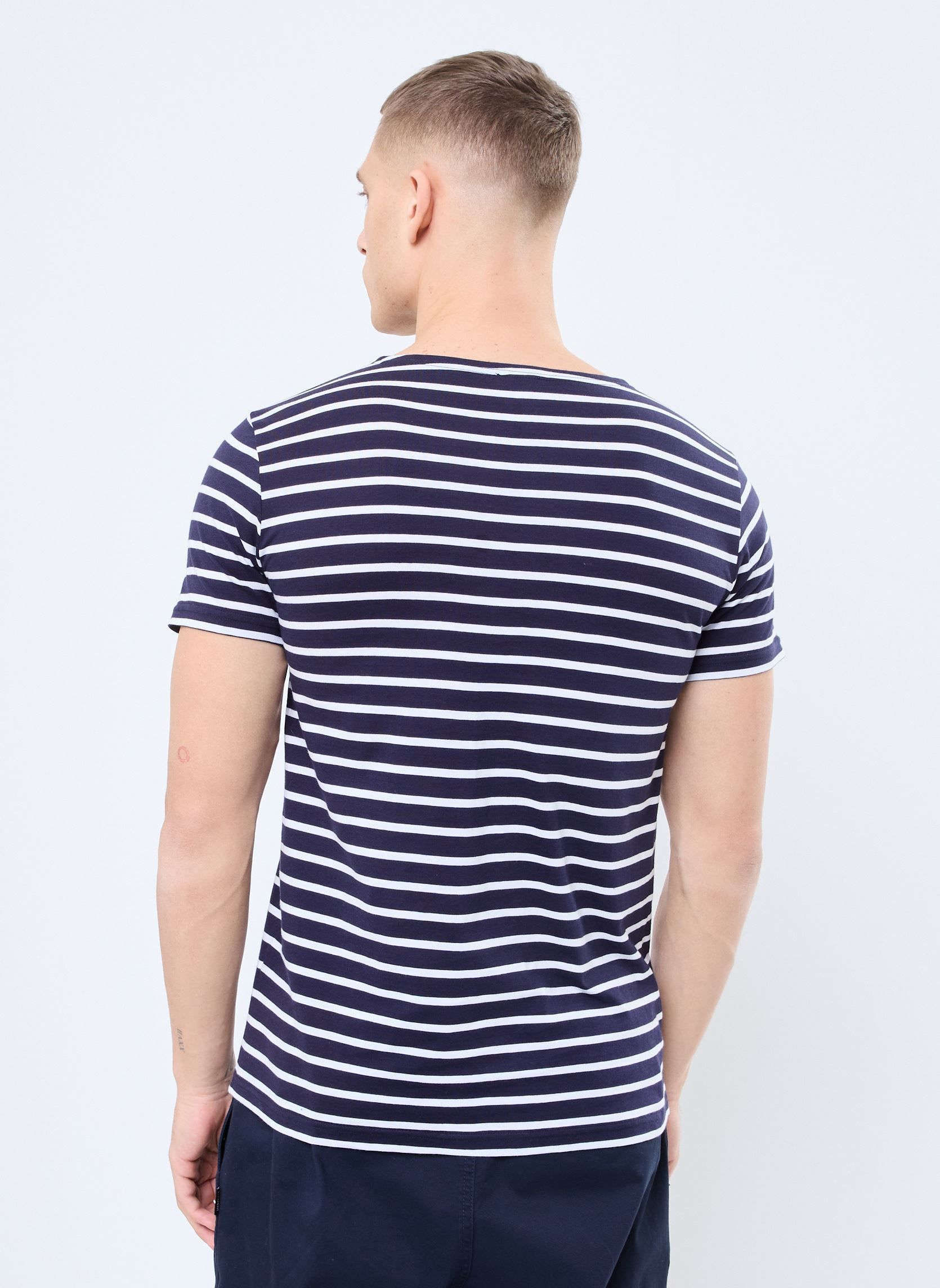 Tee-shirts manches courtes Marinière Hoëdic Héritage homme bleu Armor Lux Tee-shirts manches courtes Marinière Hoëdic Héritage homme bleu Navire Blanc