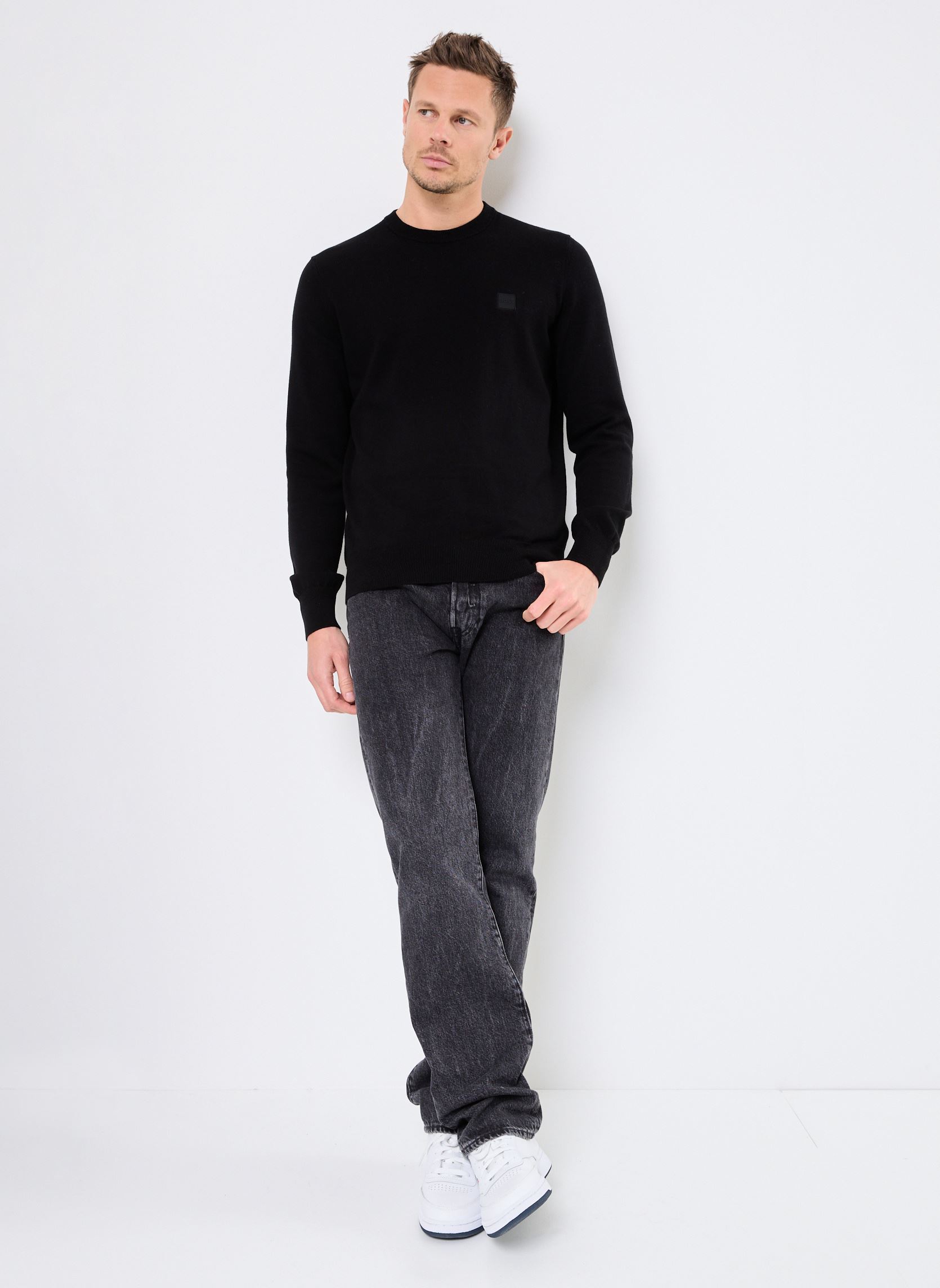 Pulls Kanovano_S 50527583 homme noir BOSS Pulls Kanovano_S 50527583 homme noir 001-BLACK