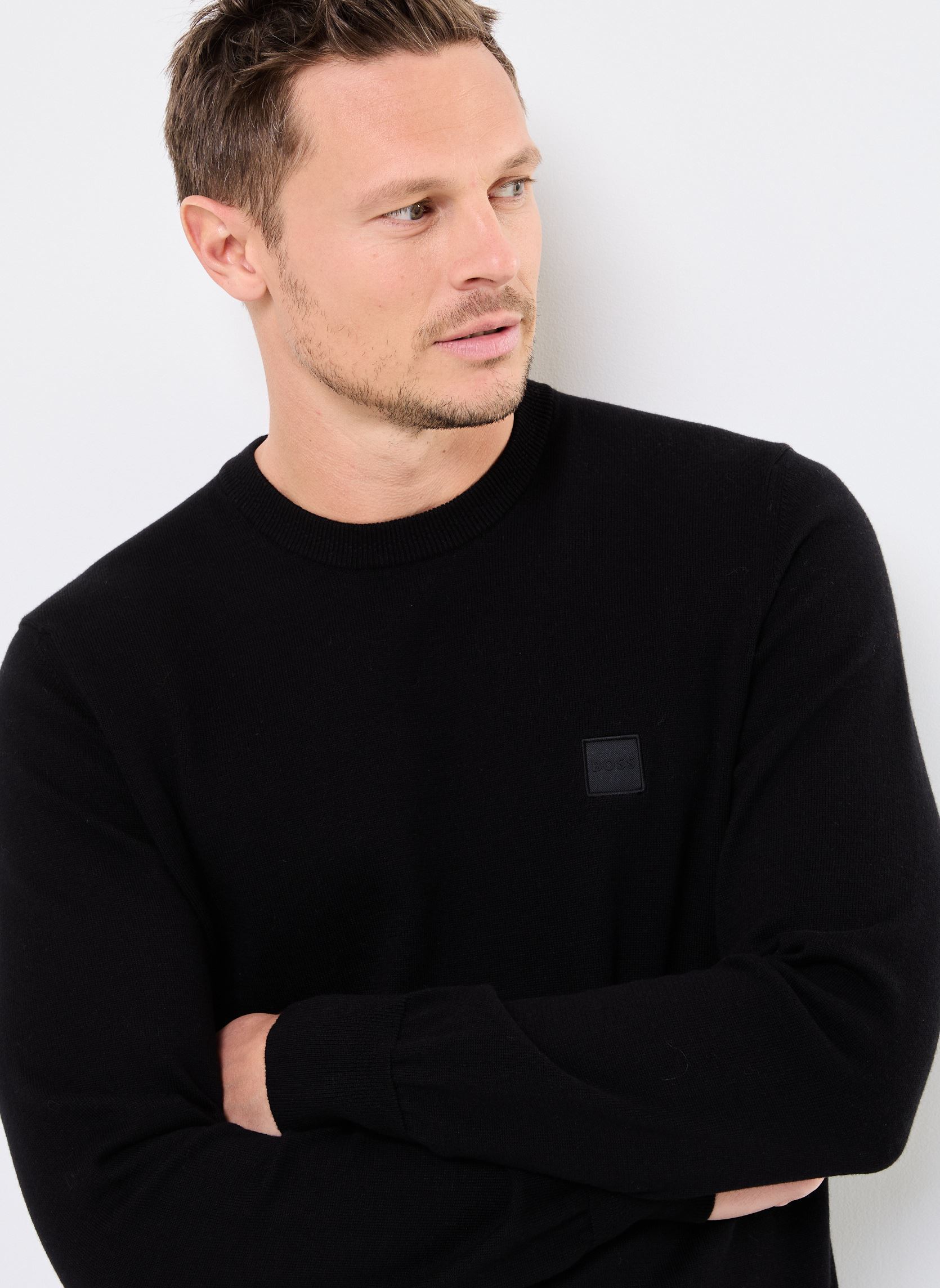 Pulls Kanovano_S 50527583 homme noir BOSS Pulls Kanovano_S 50527583 homme noir 001-BLACK