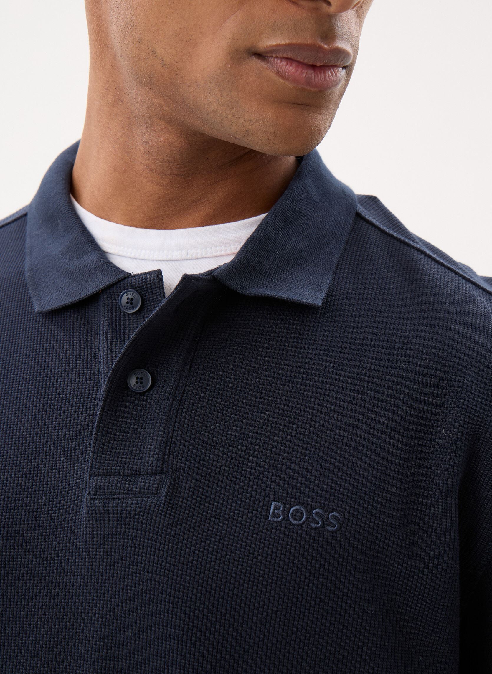 Polos manches courtes Petempestolong 50520710 homme bleu BOSS Polos manches courtes Petempestolong 50520710 homme bleu 404-DARK BLUE