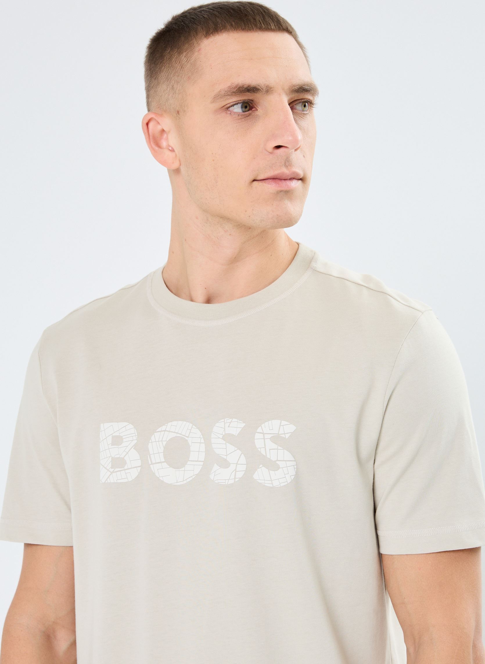 Tee-shirts manches courtes Te_logotexture 50534923 homme beige BOSS Tee-shirts manches courtes Te_logotexture 50534923 homme beige 50534923-271
