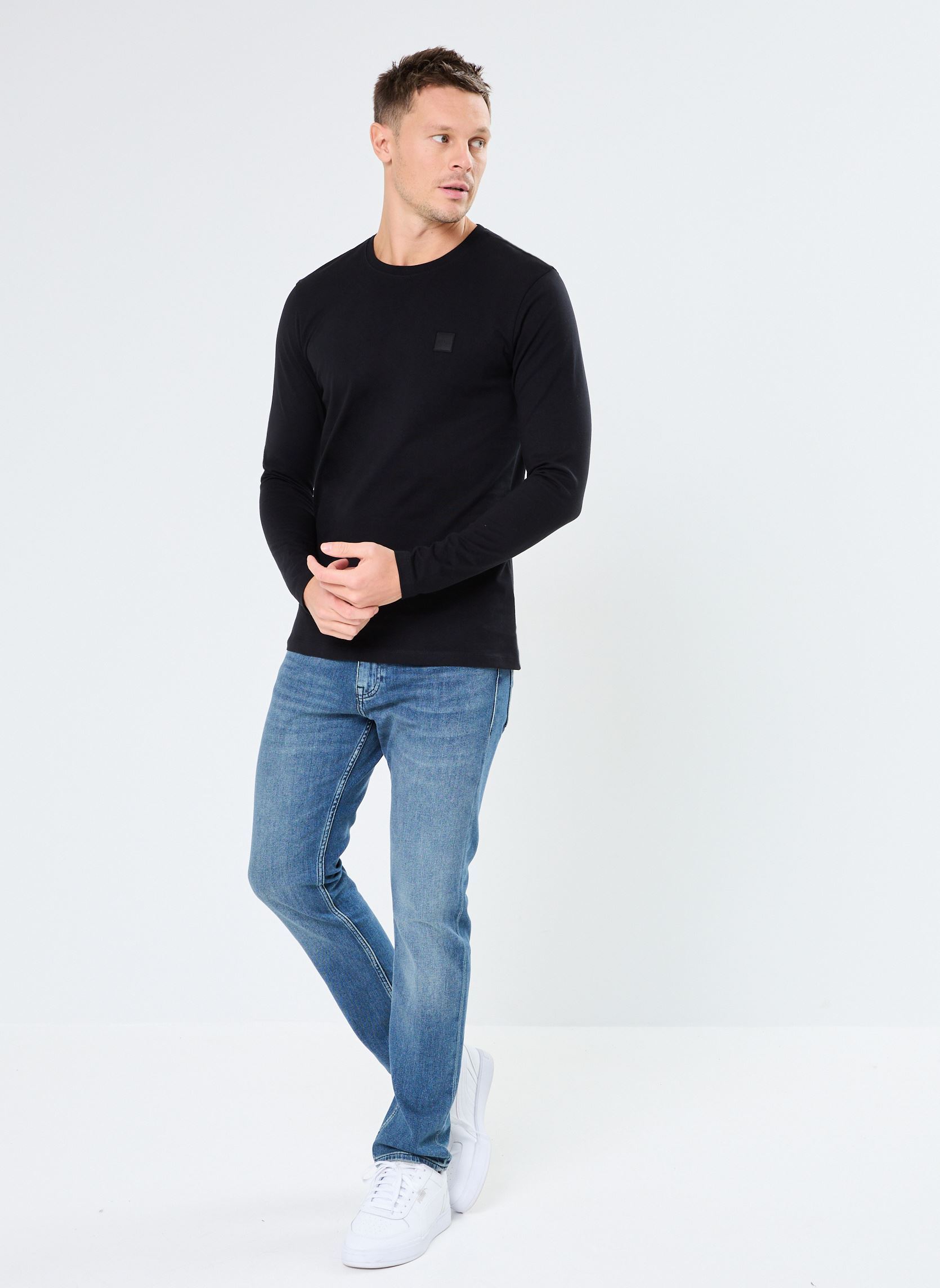 Tee-shirts manches longues Tacks 50512111 homme noir BOSS Tee-shirts manches longues Tacks 50512111 homme noir 001-BLACK